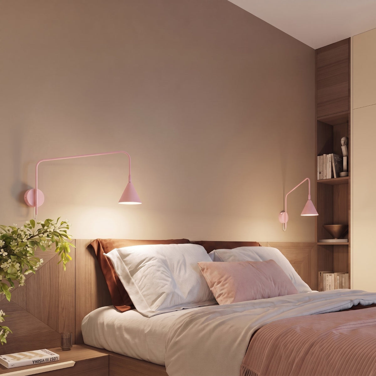 Wandleuchte "NOX 1" mit Wandanschluss und Schalter
