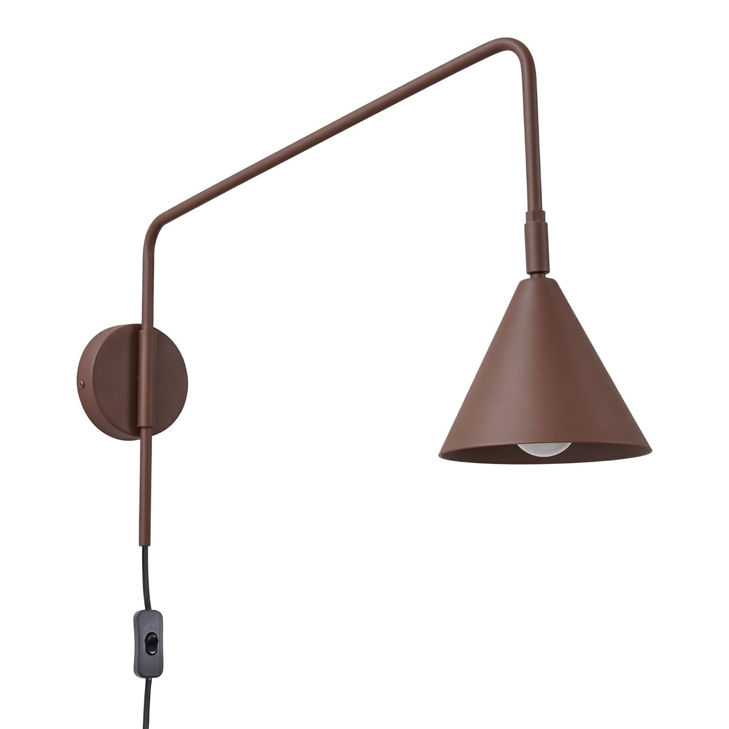Wandleuchte "NOX" mit Stecker und Kabelschalter