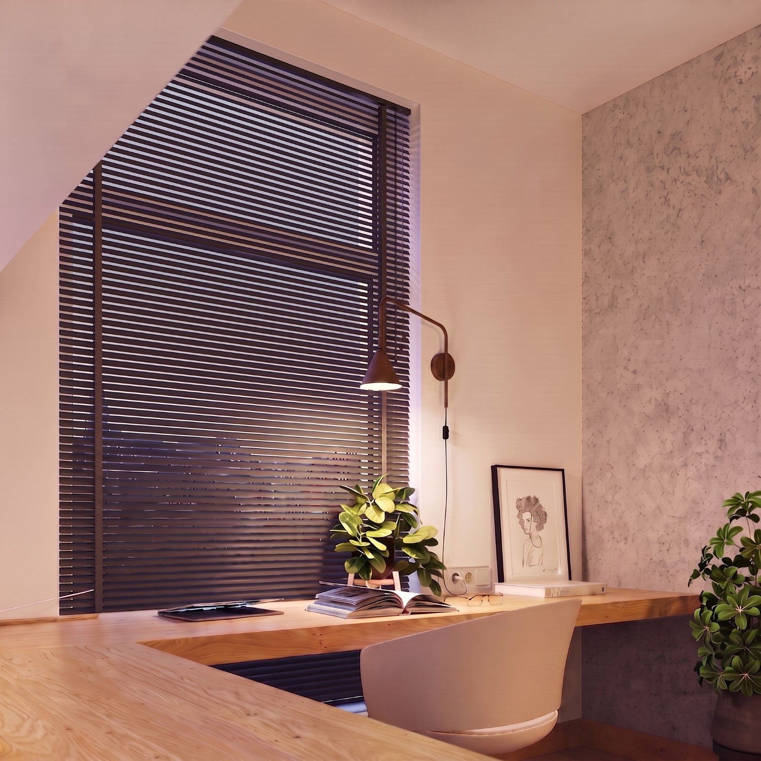 Wandleuchte "NOX" mit Stecker und Kabelschalter