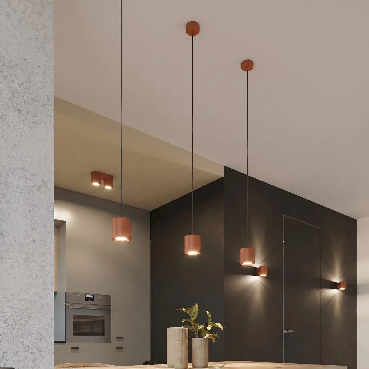 Wandleuchte "Orbis 1" – Wandlampen in Rotem Ocker | Dexity Lichtdesign