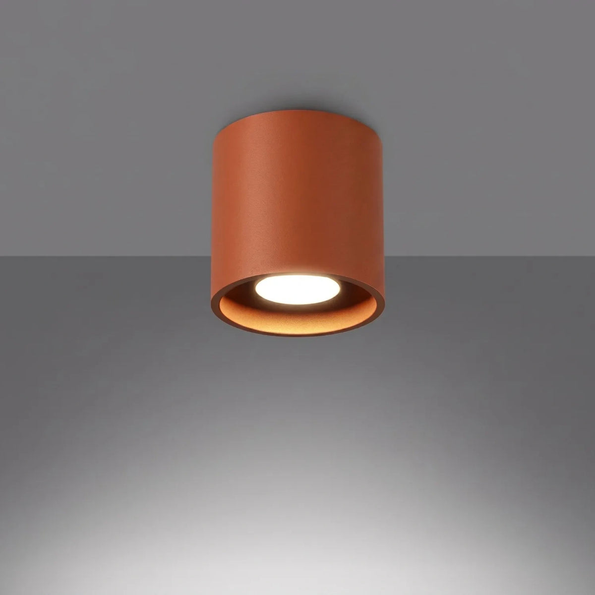 Deckenleuchte "Orbis 1" – Deckenlampen in Rotem Ocker | Dexity Lichtdesign