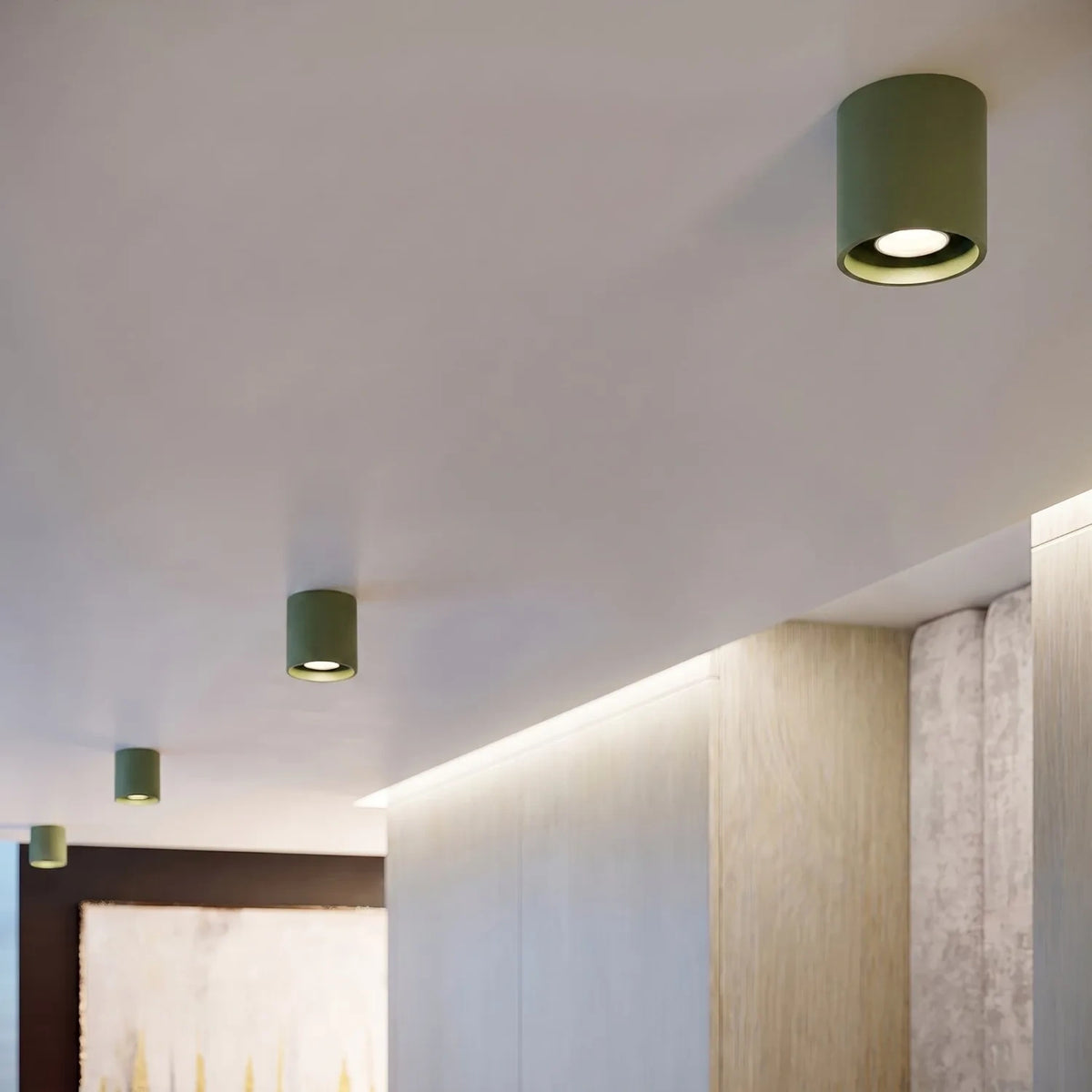Deckenleuchte "Orbis 1" – Deckenlampen in Olivgrün | Dexity Lichtdesign