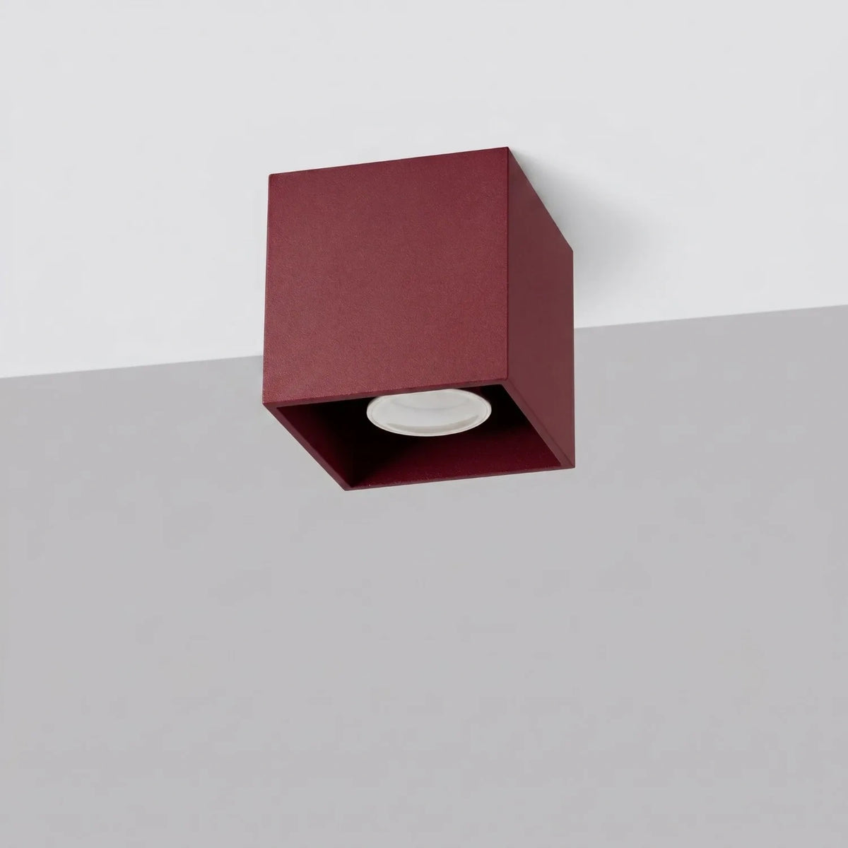 Deckenleuchte "QUAD 1" – Deckenlampen in Burgunderrot | Dexity Lichtdesign