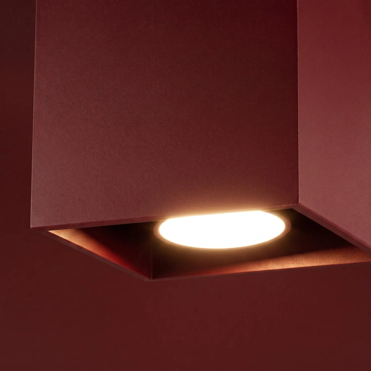 Deckenleuchte "QUAD 1" – Deckenlampen in Burgunderrot | Dexity Lichtdesign