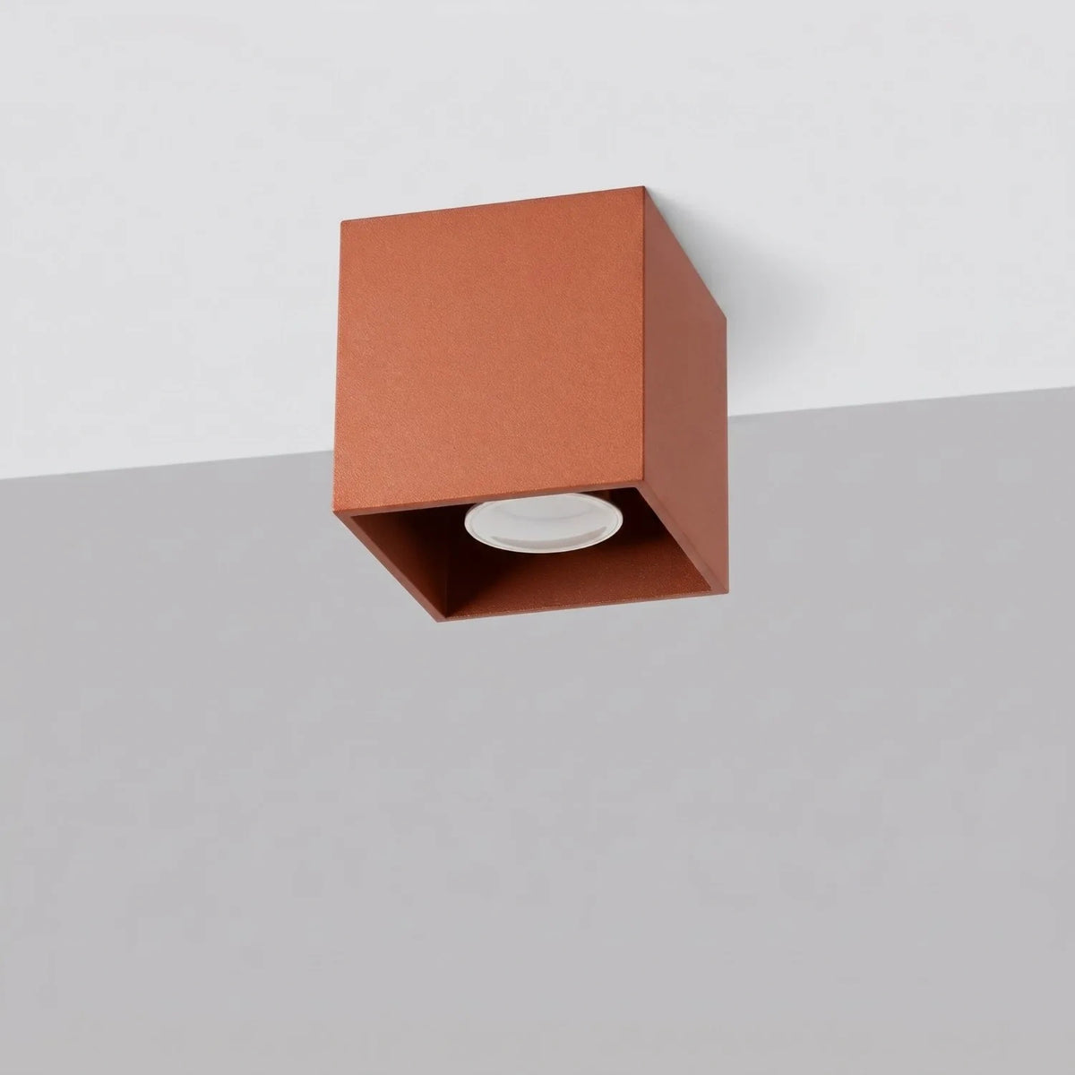 Deckenleuchte "QUAD 1" – Deckenlampen in Rotem Ocker | Dexity Lichtdesign