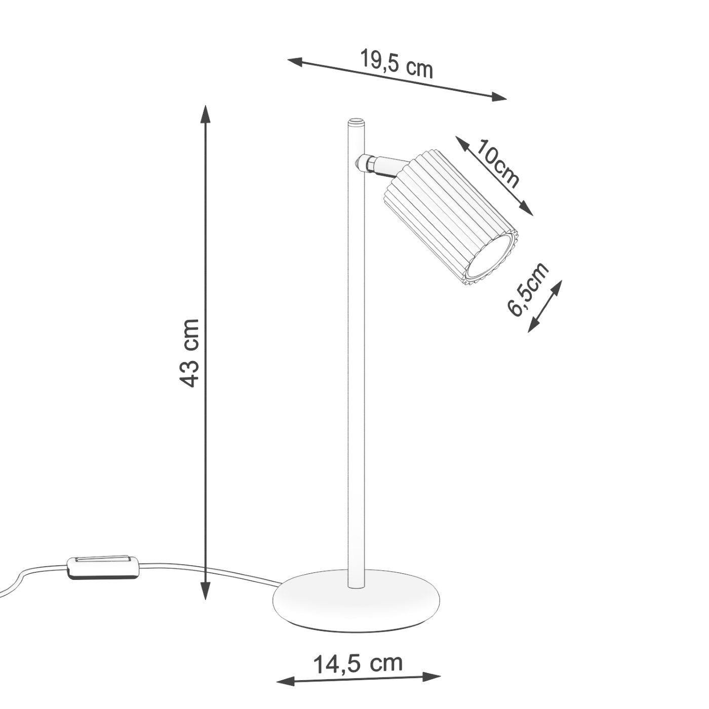 Tischlampe "KARBON" – Schreibtischlampen in Beige | Dexity Lichtdesign