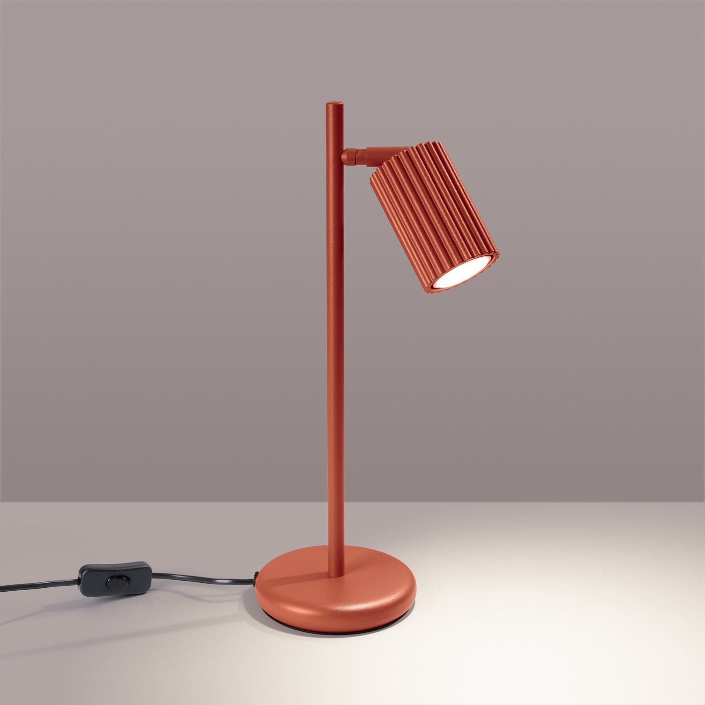 Tischlampe "KARBON" – Schreibtischlampen in Roter Ocker | Dexity Lichtdesign