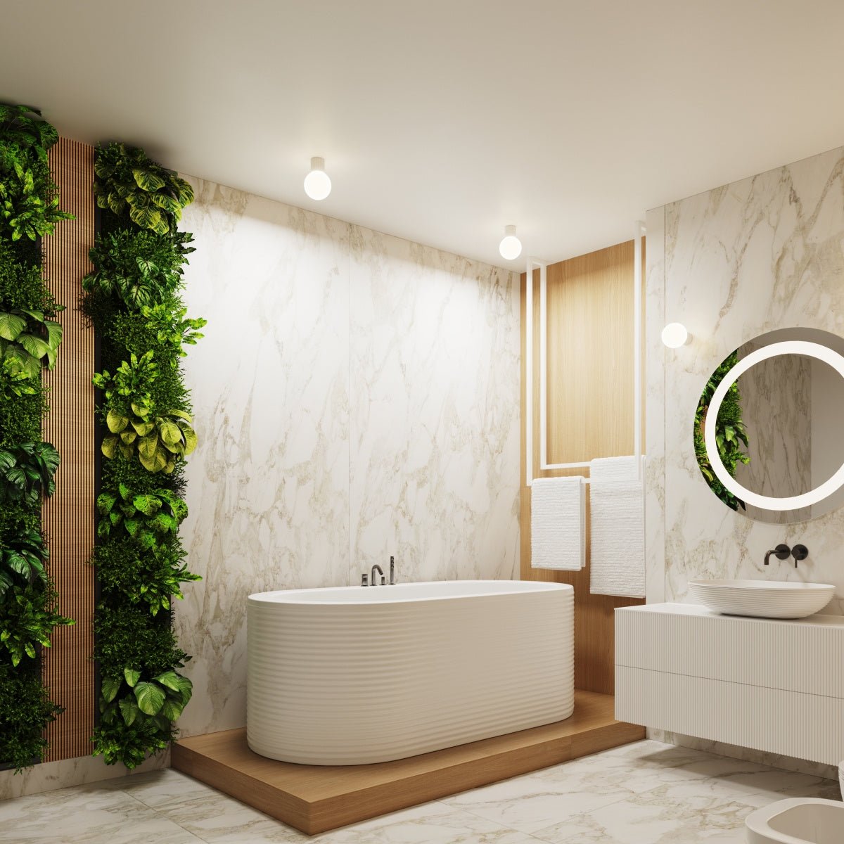 Wandleuchte "HALO" (IP44) – Wandleuchte in Weiß | Dexity Lichtdesign