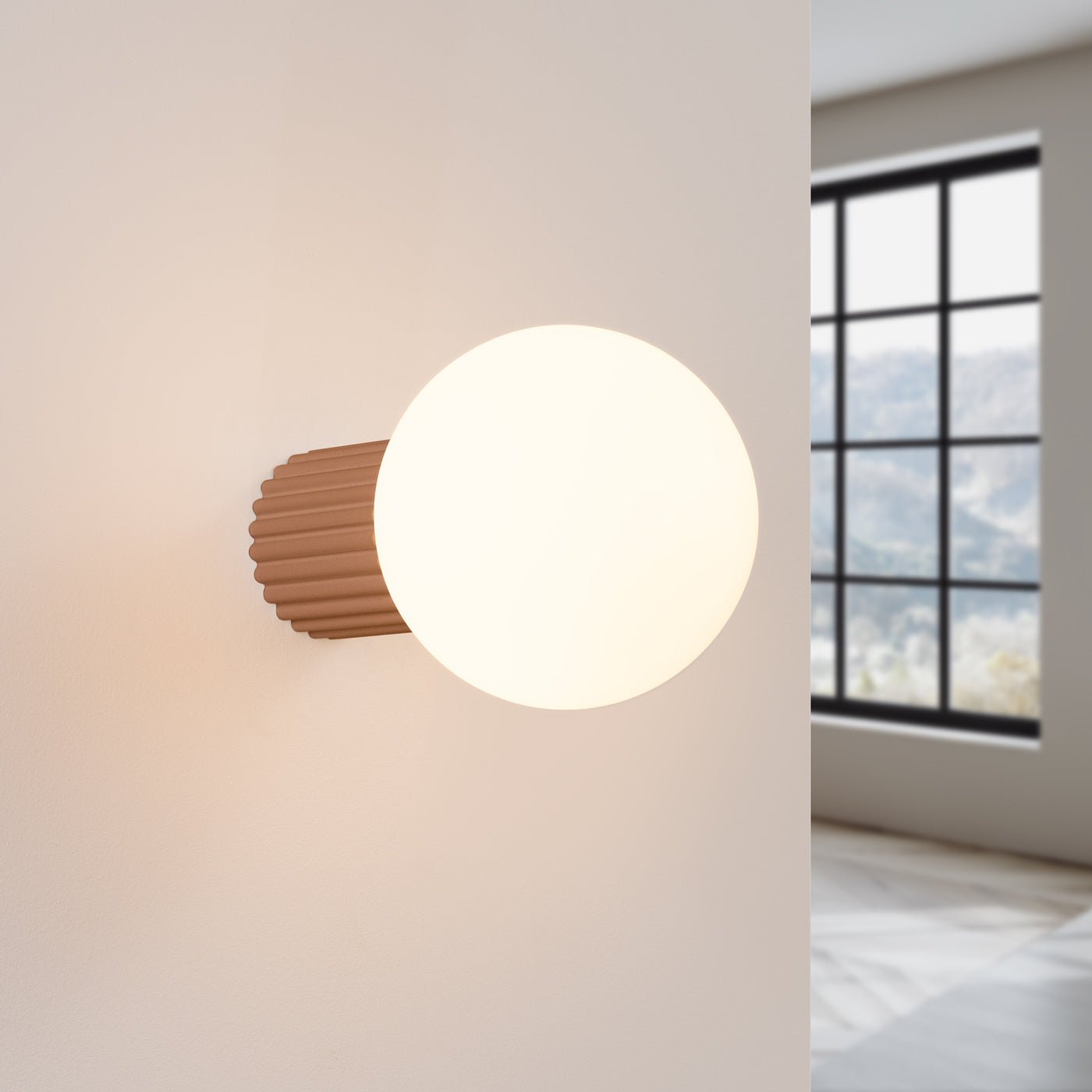 Wandleuchte "HALO" (IP44) – Wandleuchte in Mokka | Dexity Lichtdesign