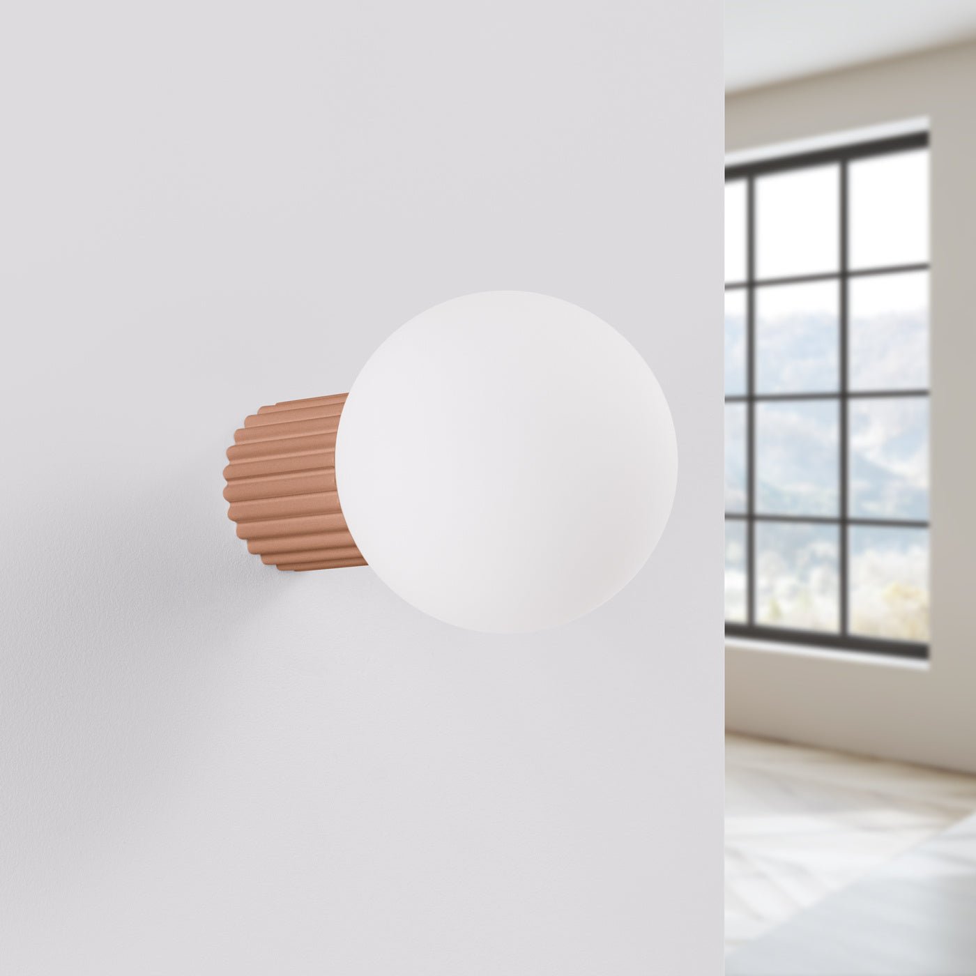 Wandleuchte "HALO" (IP44) – Wandleuchte in Mokka | Dexity Lichtdesign