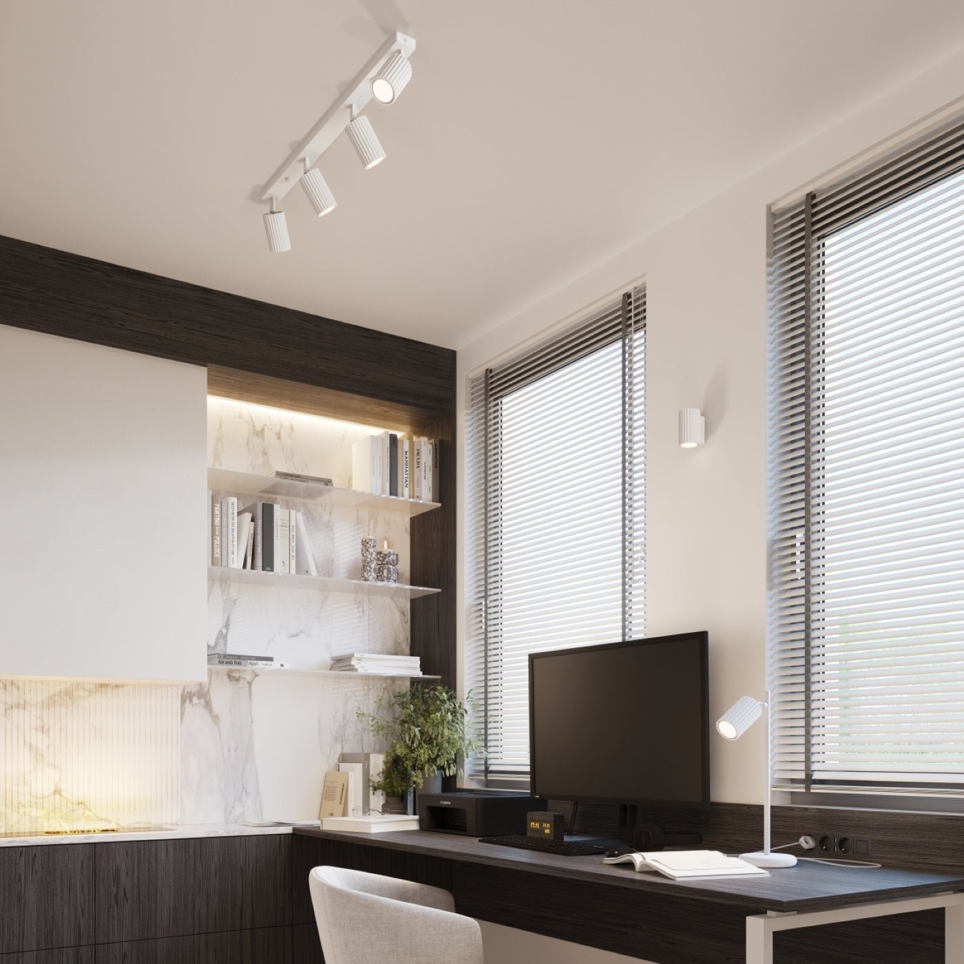 Wandleuchte "KARBON 10" – Wandleuchte in Weiß | Dexity Lichtdesign