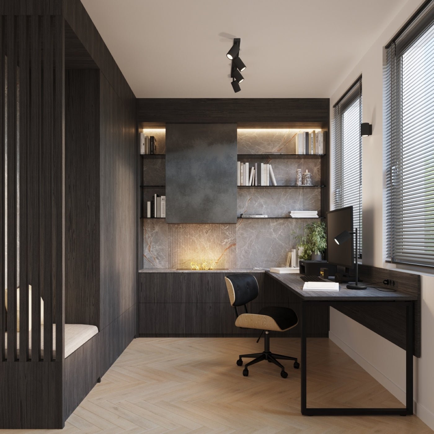 Wandleuchte "KARBON 10" – Wandleuchte in Schwarz | Dexity Lichtdesign