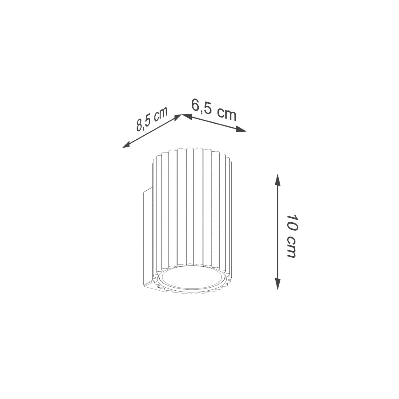 Wandleuchte "KARBON 10" – Wandleuchte in Beige | Dexity Lichtdesign