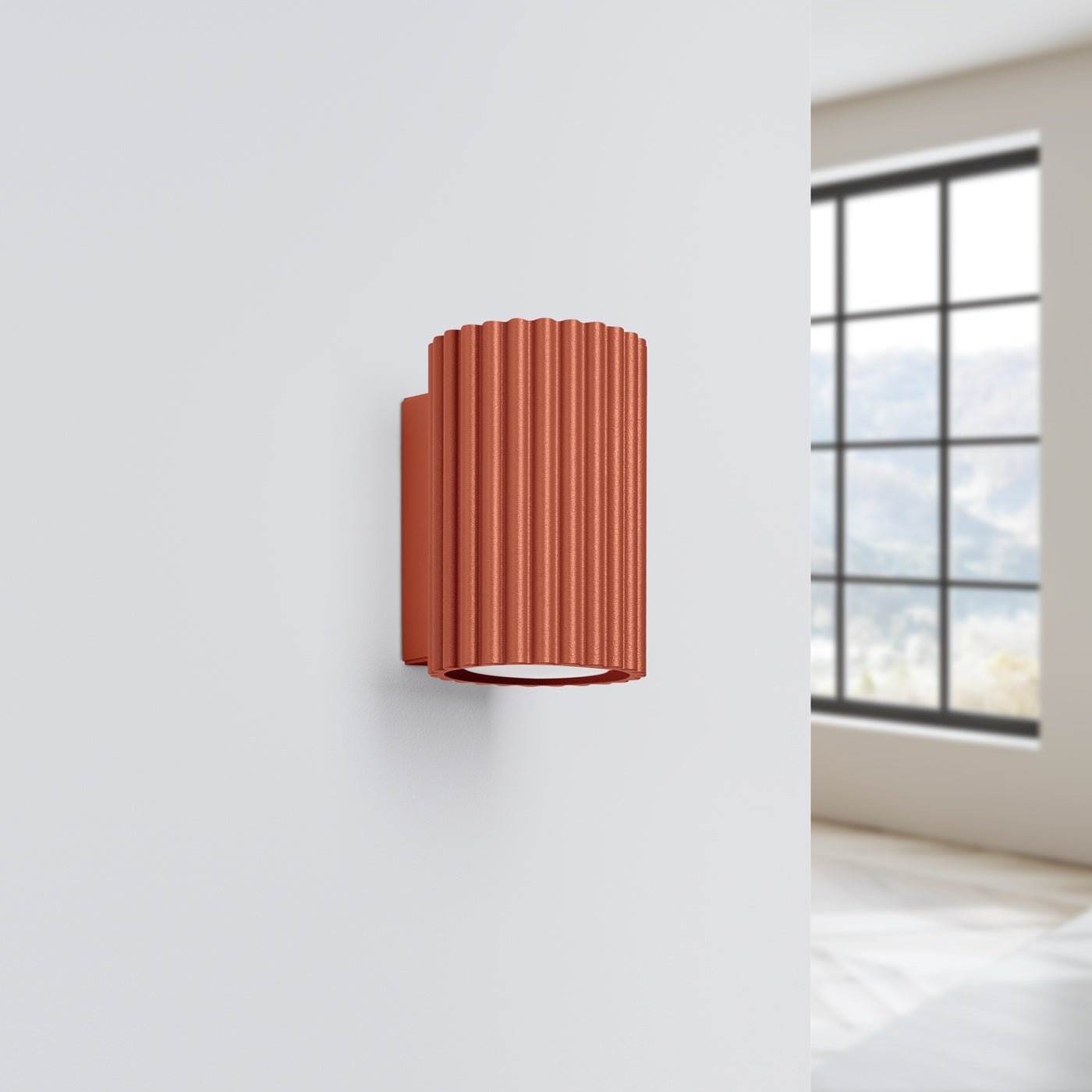 Wandleuchte "KARBON 10" – Wandleuchte in Roter Ocker | Dexity Lichtdesign