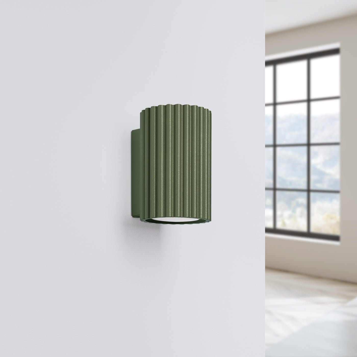 Wandleuchte "KARBON 10" – Wandleuchte in Olivgrün | Dexity Lichtdesign