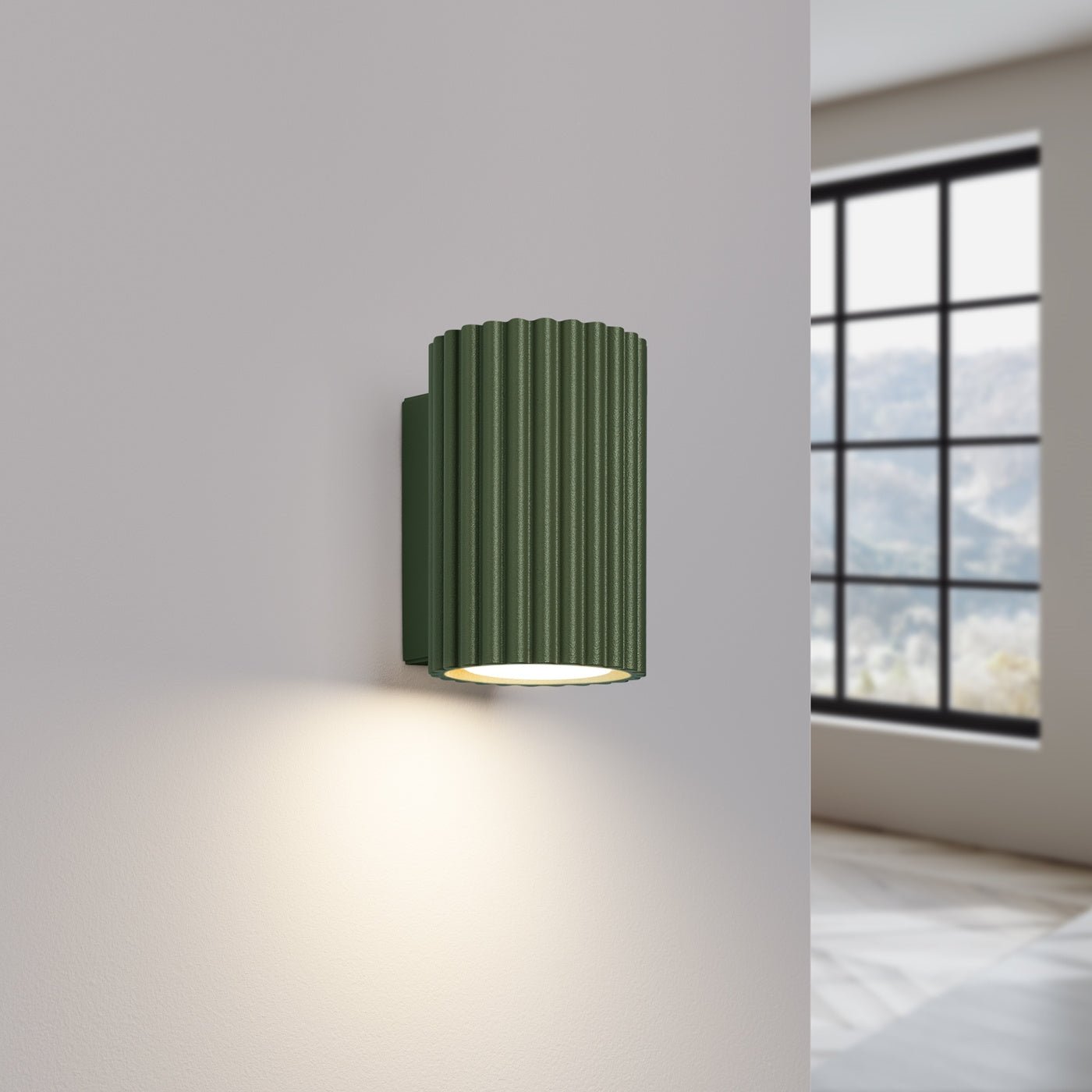 Wandleuchte "KARBON 10" – Wandleuchte in Olivgrün | Dexity Lichtdesign