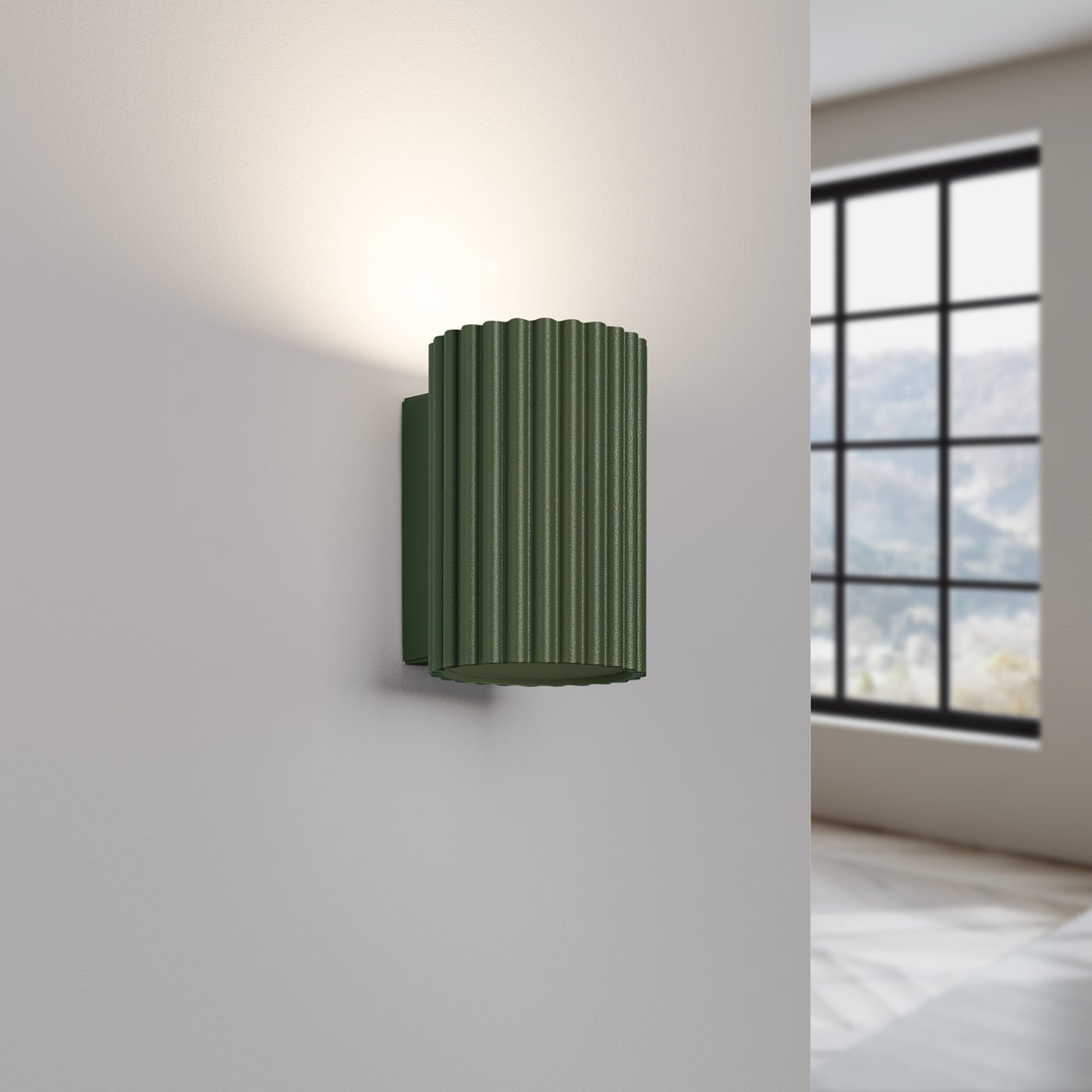 Wandleuchte "KARBON 10" – Wandleuchte in Olivgrün | Dexity Lichtdesign