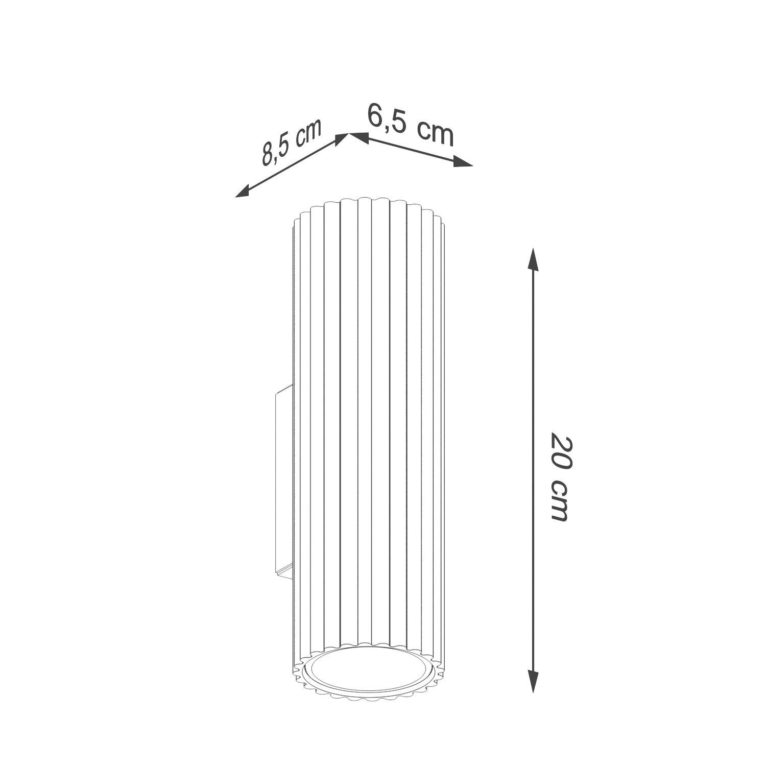 Wandleuchte "KARBON 20" – Wandleuchte in Weiß | Dexity Lichtdesign
