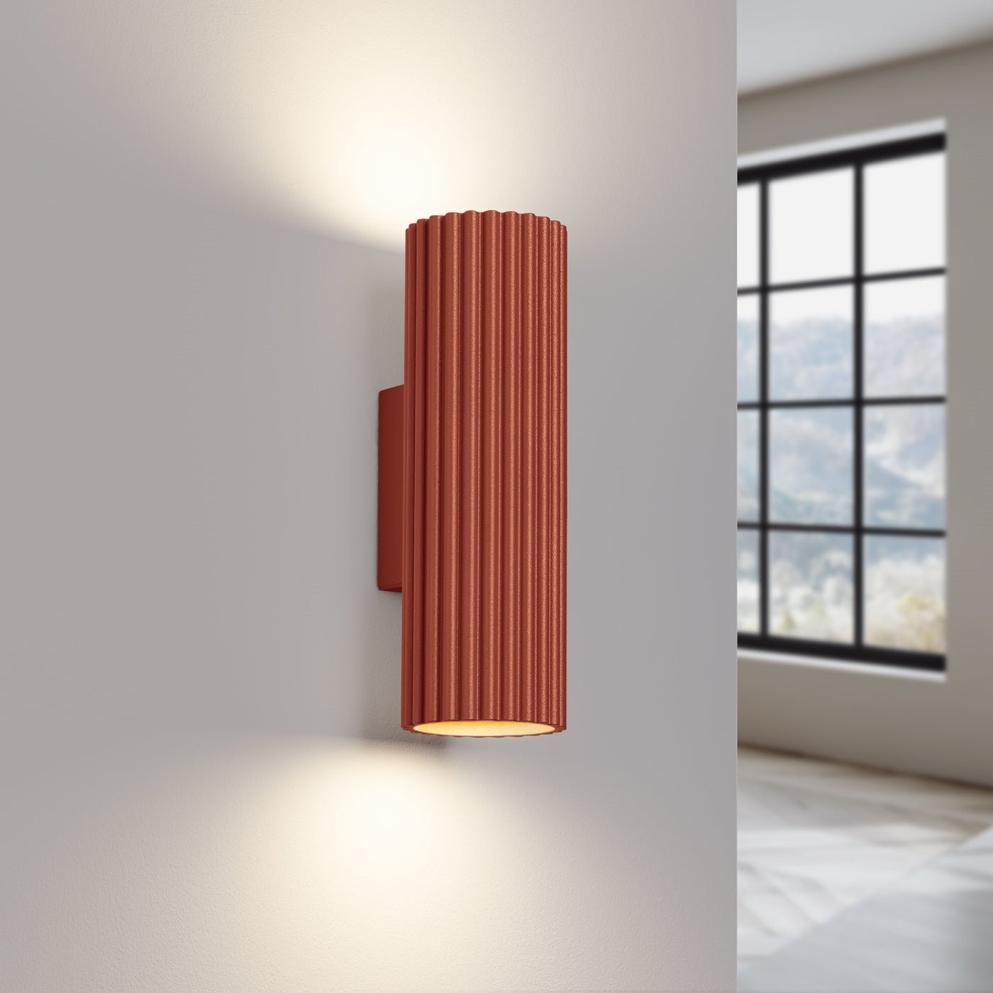 Wandleuchte "KARBON 20" – Wandleuchte in Roter Ocker | Dexity Lichtdesign