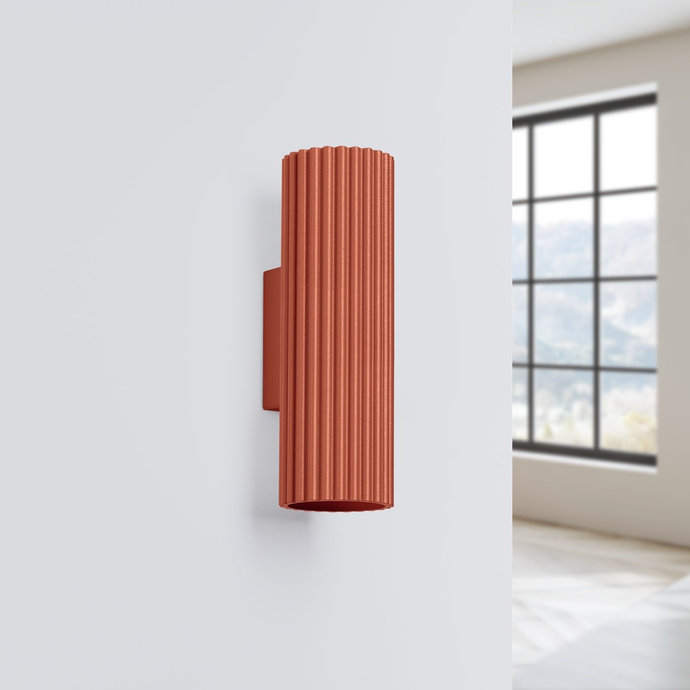 Wandleuchte "KARBON 20" – Wandleuchte in Roter Ocker | Dexity Lichtdesign