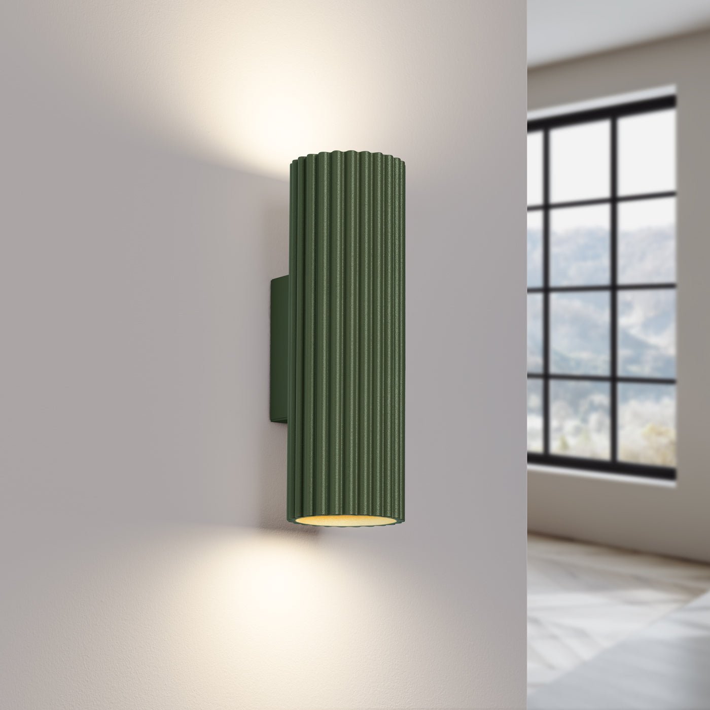 Wandleuchte "KARBON 20" – Wandleuchte in Olivgrün | Dexity Lichtdesign