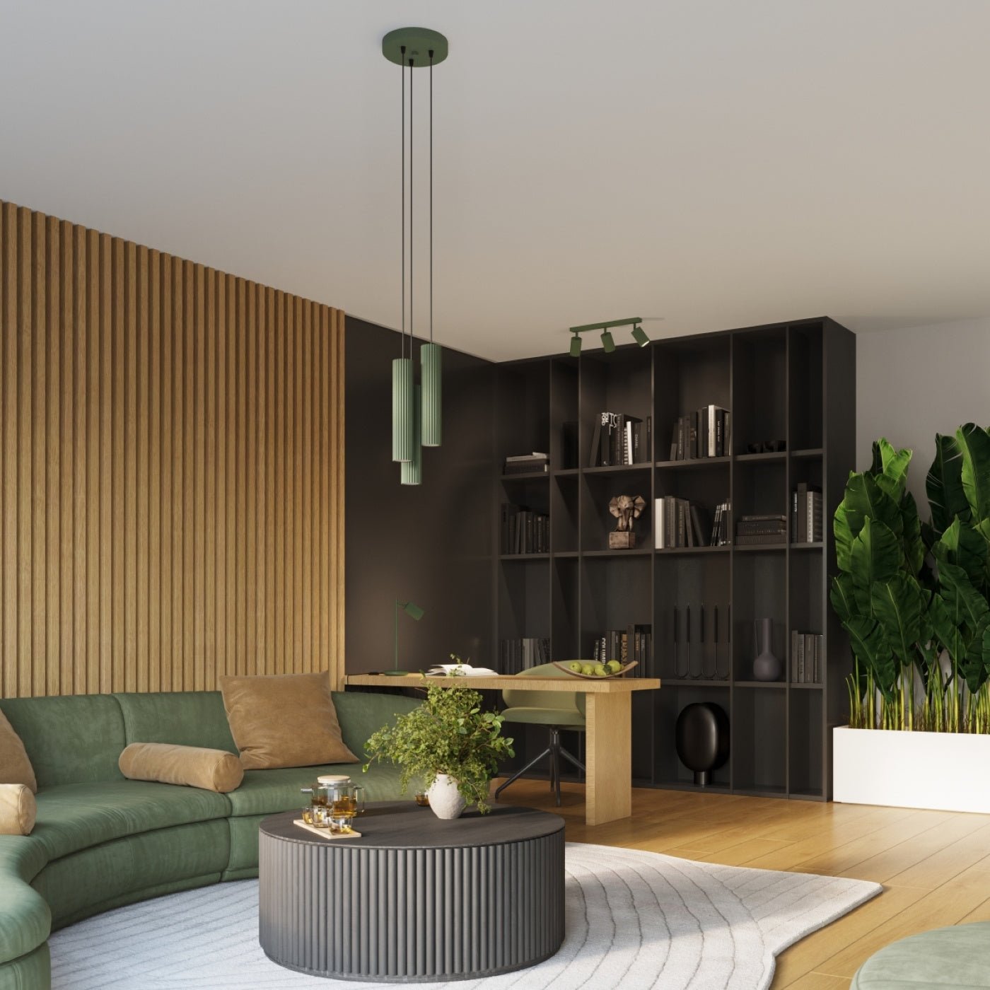 Wandleuchte "KARBON 30" – Wandleuchte in Olivgrün | Dexity Lichtdesign