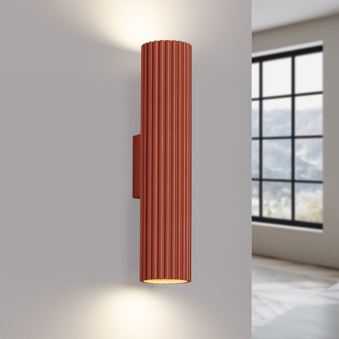 Wandleuchte "KARBON 30" – Wandleuchte in Roter Ocker | Dexity Lichtdesign