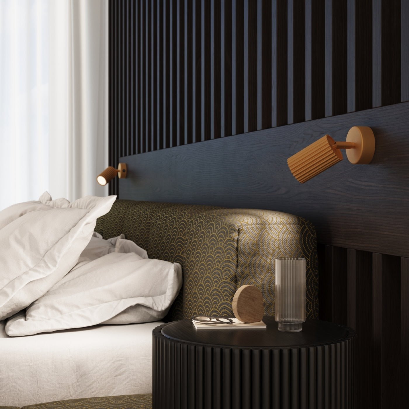 Wandleuchte "KARBON" mit Schalter – Wandleuchte in Golden | Dexity Lichtdesign