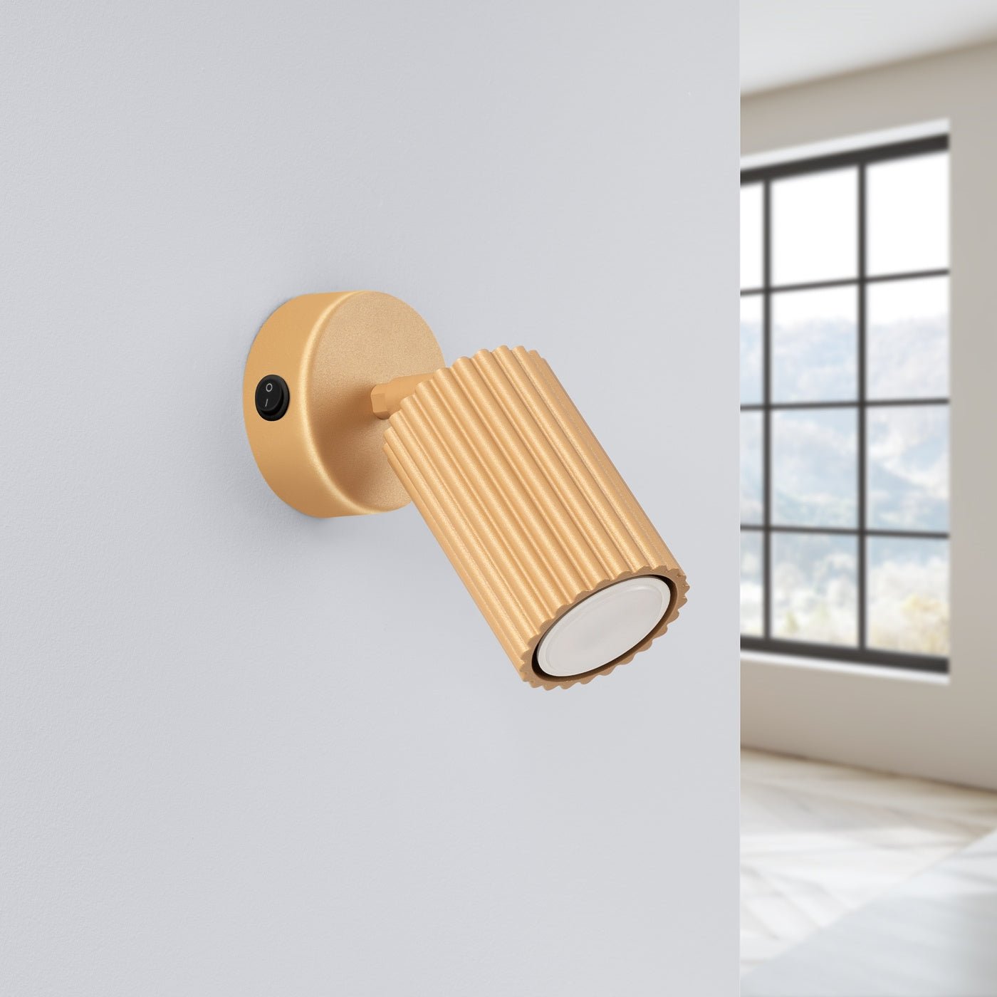 Wandleuchte "KARBON" mit Schalter – Wandleuchte in Golden | Dexity Lichtdesign
