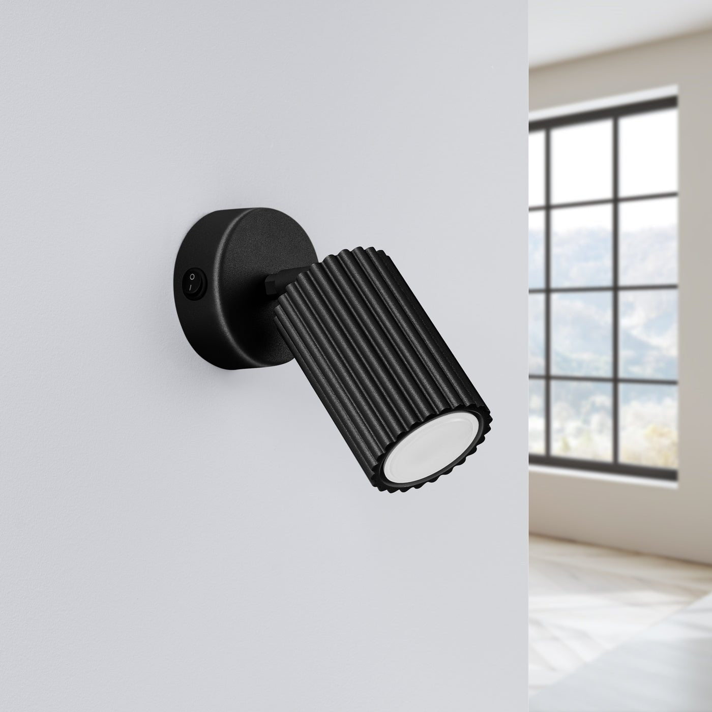 Wandleuchte "KARBON" mit Schalter – Wandleuchte in Schwarz | Dexity Lichtdesign