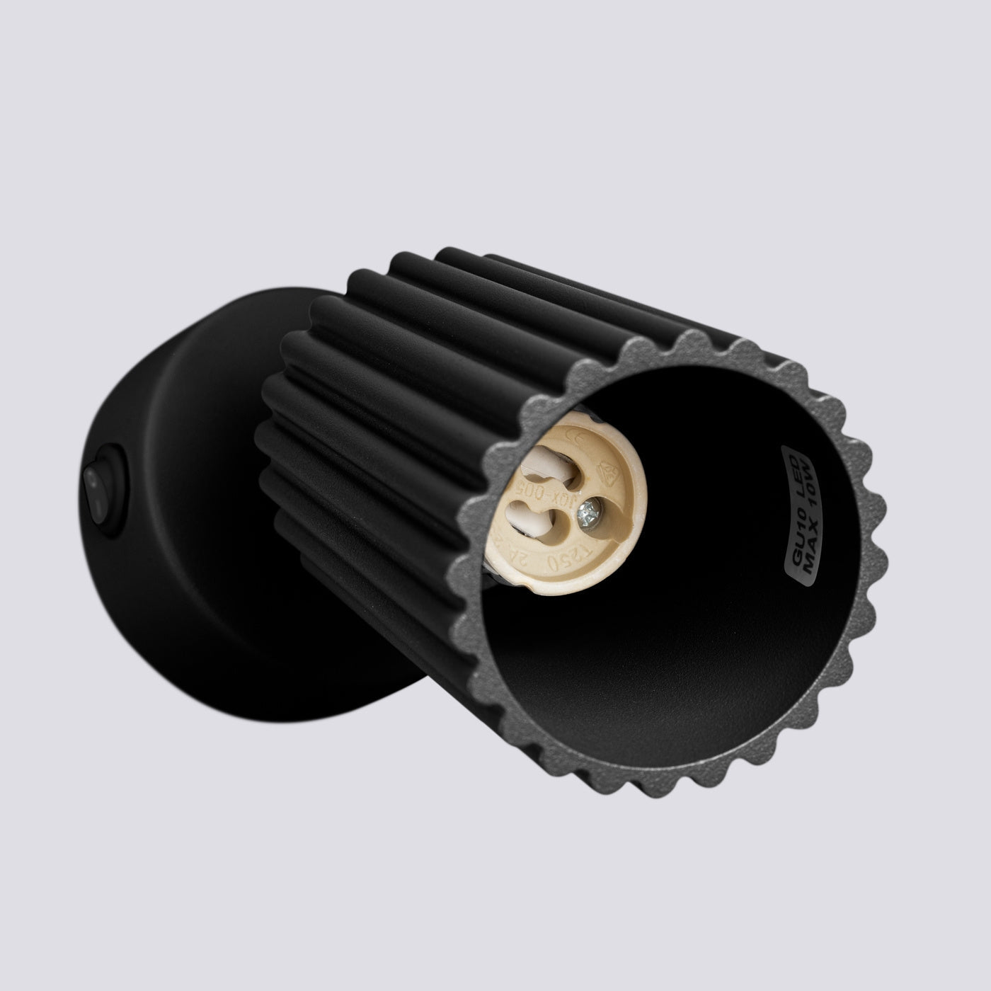 Wandleuchte "KARBON" mit Schalter – Wandleuchte in Schwarz | Dexity Lichtdesign