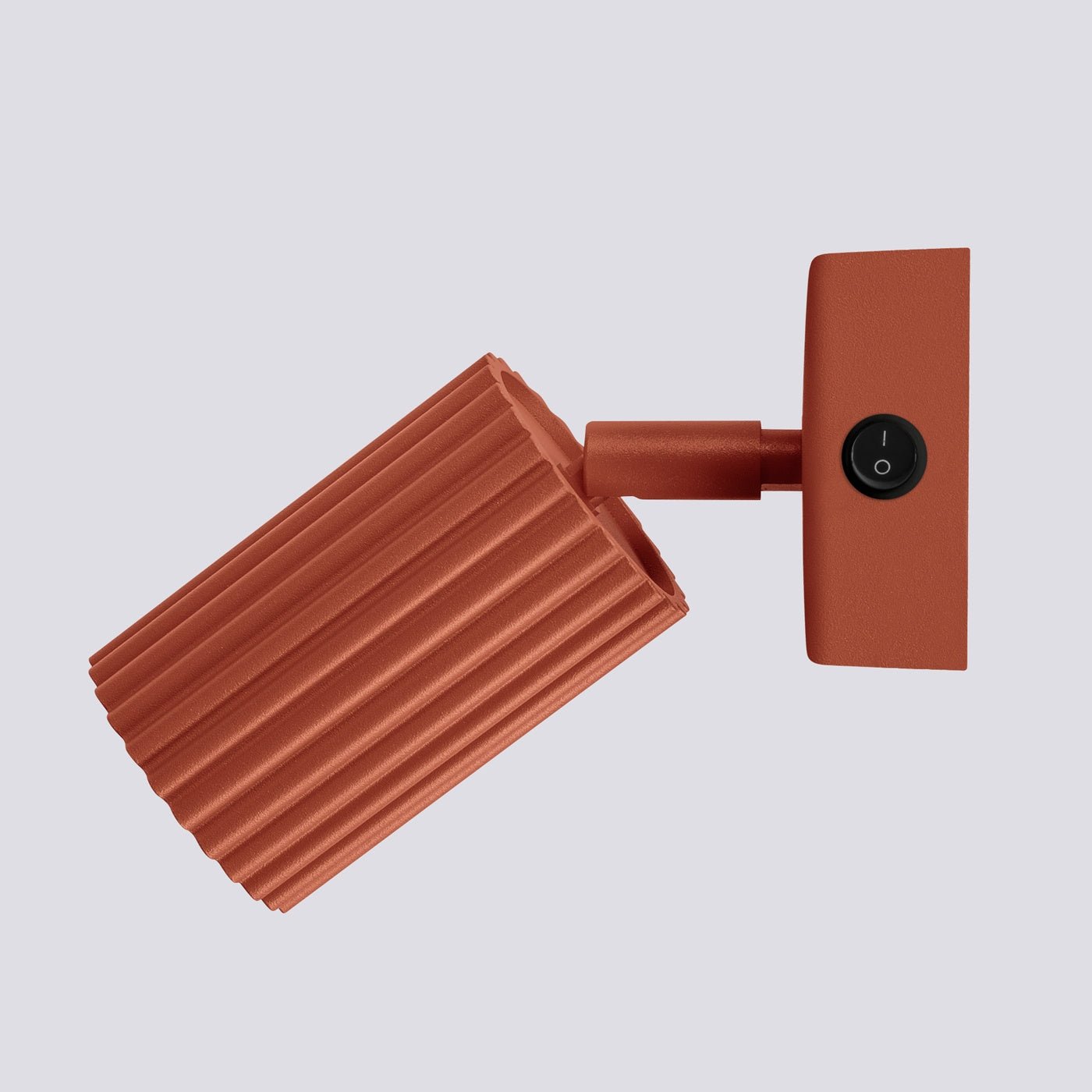 Wandleuchte "KARBON" mit Schalter – Wandleuchte in Roter Ocker | Dexity Lichtdesign