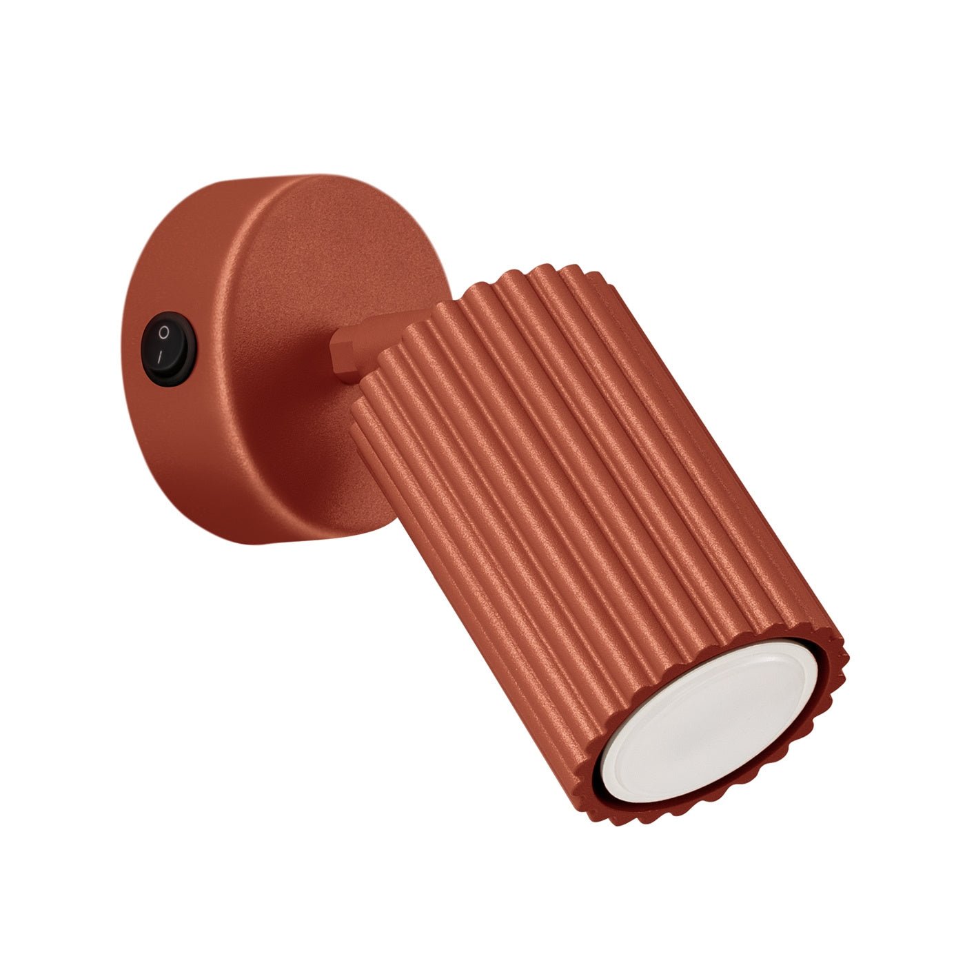 Wandleuchte "KARBON" mit Schalter – Wandleuchte in Roter Ocker | Dexity Lichtdesign