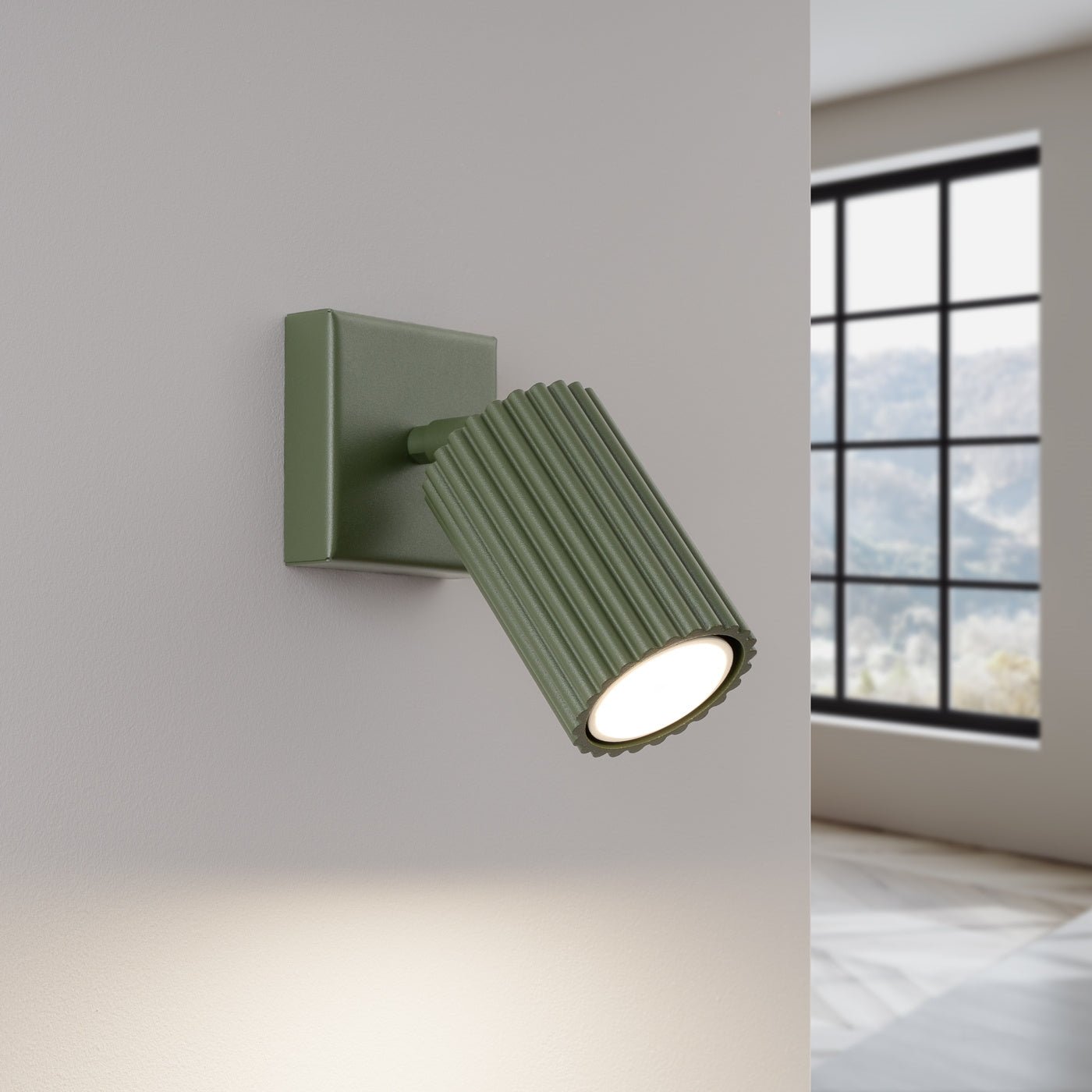 Wandleuchte "KARBON" – Wandleuchte in Olivgrün | Dexity Lichtdesign