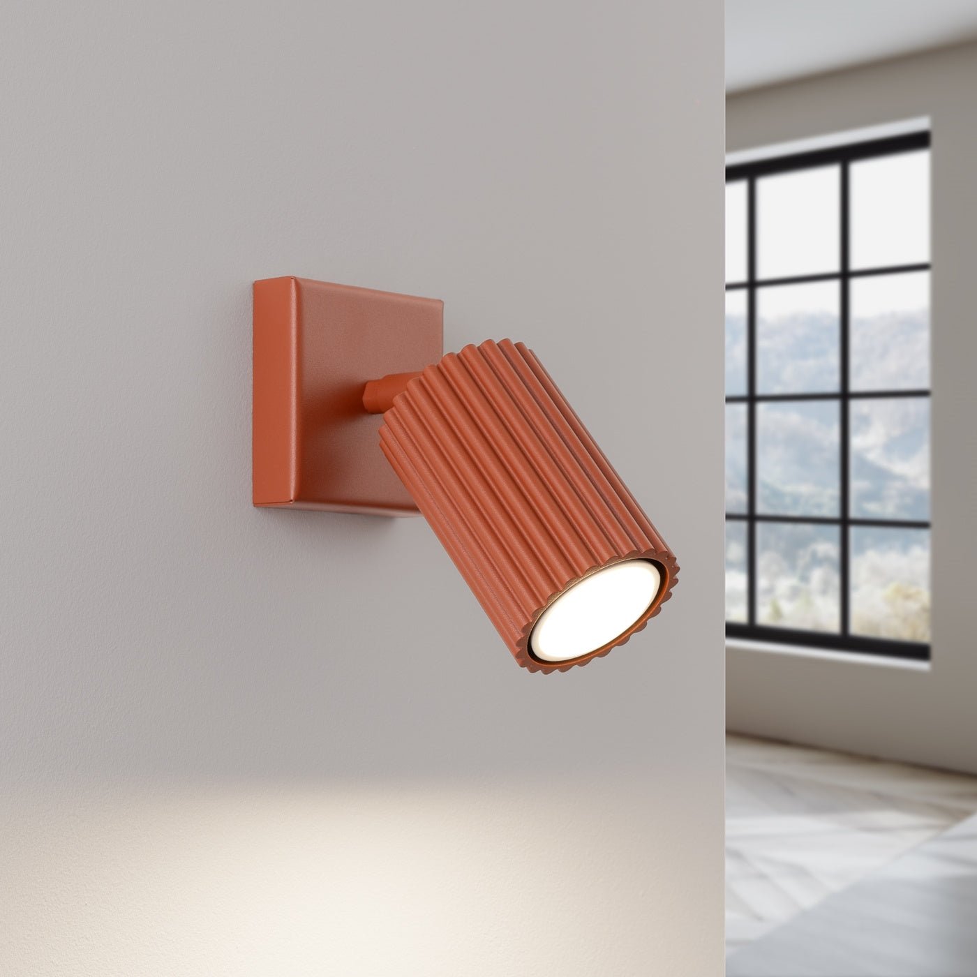 Wandleuchte "KARBON" – Wandleuchte in Roter Ocker | Dexity Lichtdesign