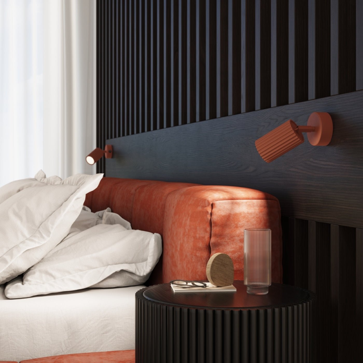 Wandleuchte "KARBON" – Wandleuchte in Roter Ocker | Dexity Lichtdesign