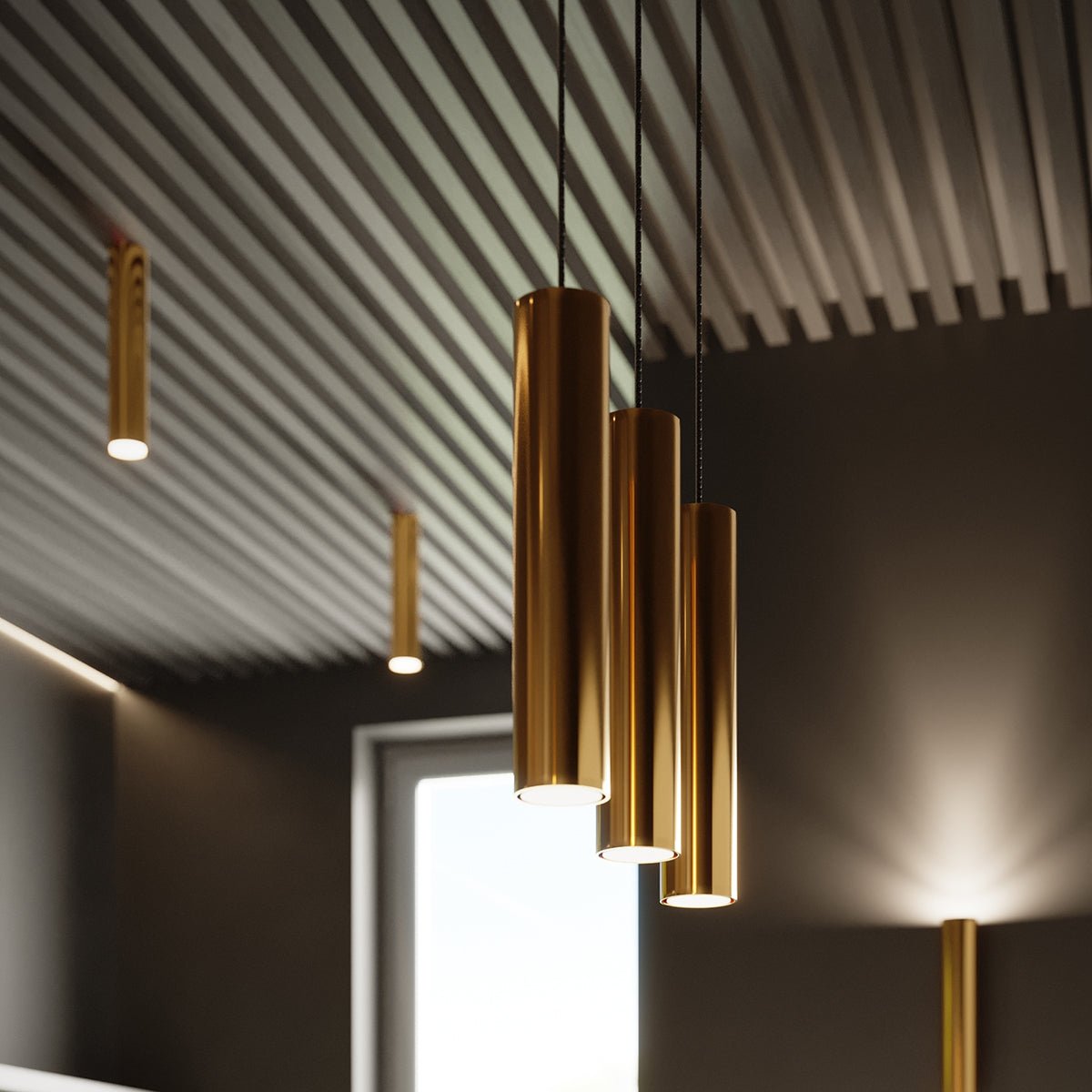 Wandleuchte "LAGOS 2" – Wandleuchte in Glanzgold | Dexity Lichtdesign