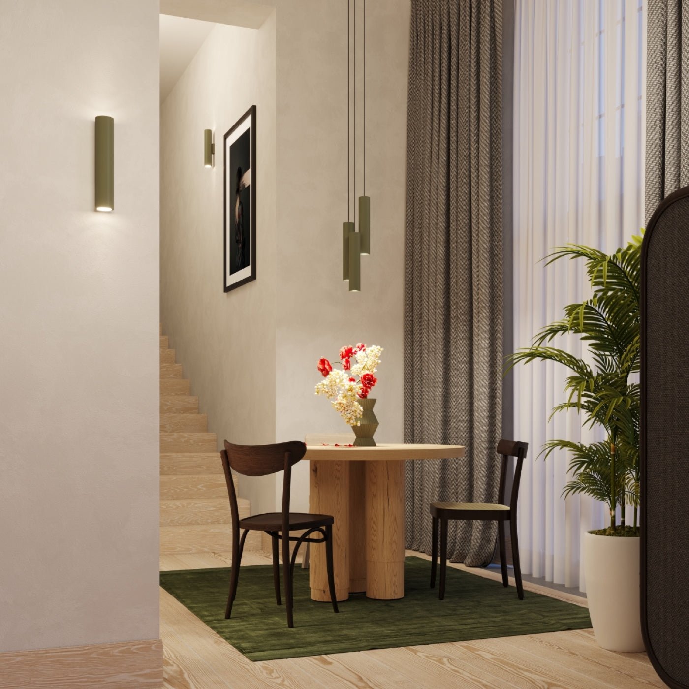 Wandleuchte "LAGOS 2" – Wandleuchte in Olivgrün | Dexity Lichtdesign