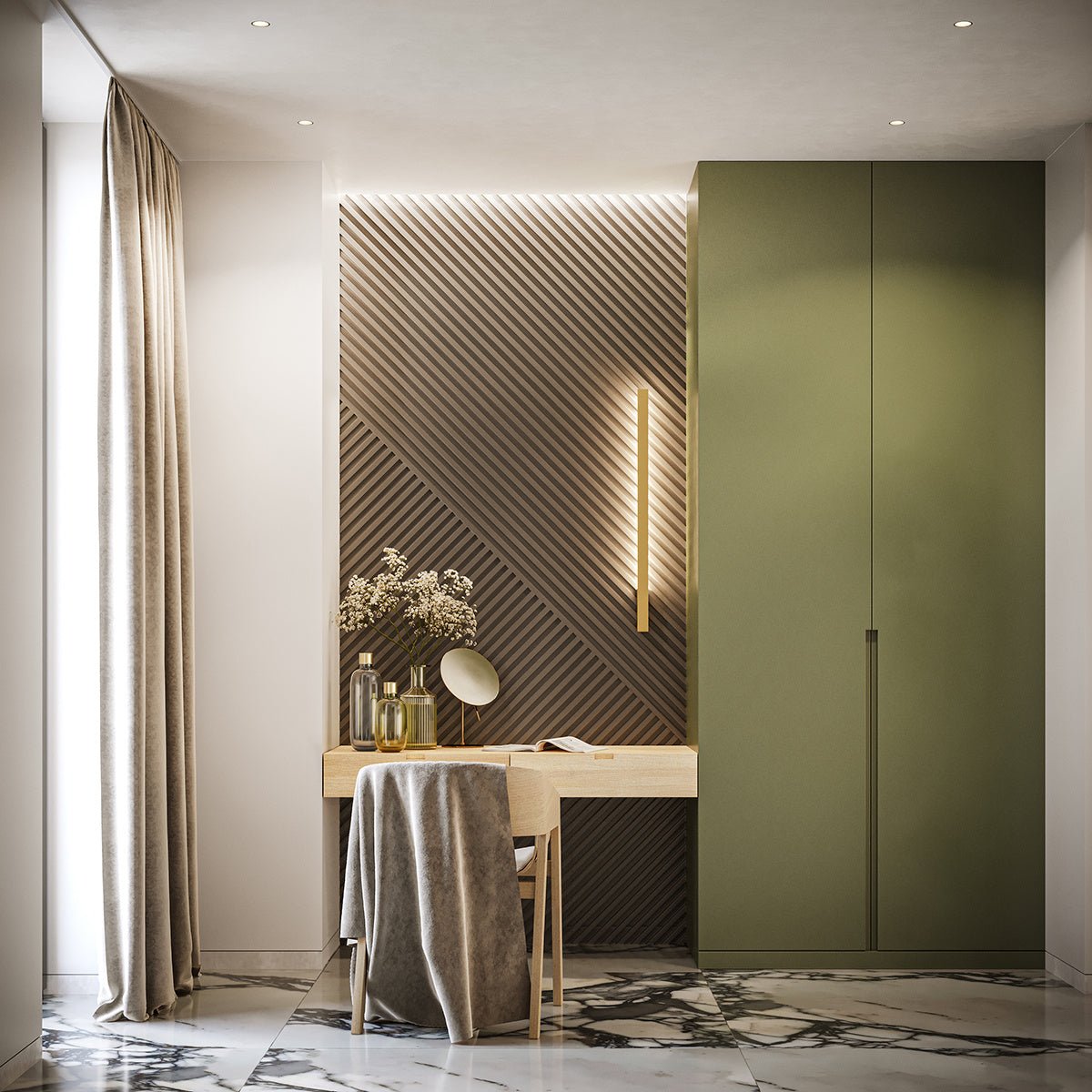 Wandleuchte "LAHTI M" 4000K – Wandleuchte in Golden | Dexity Lichtdesign