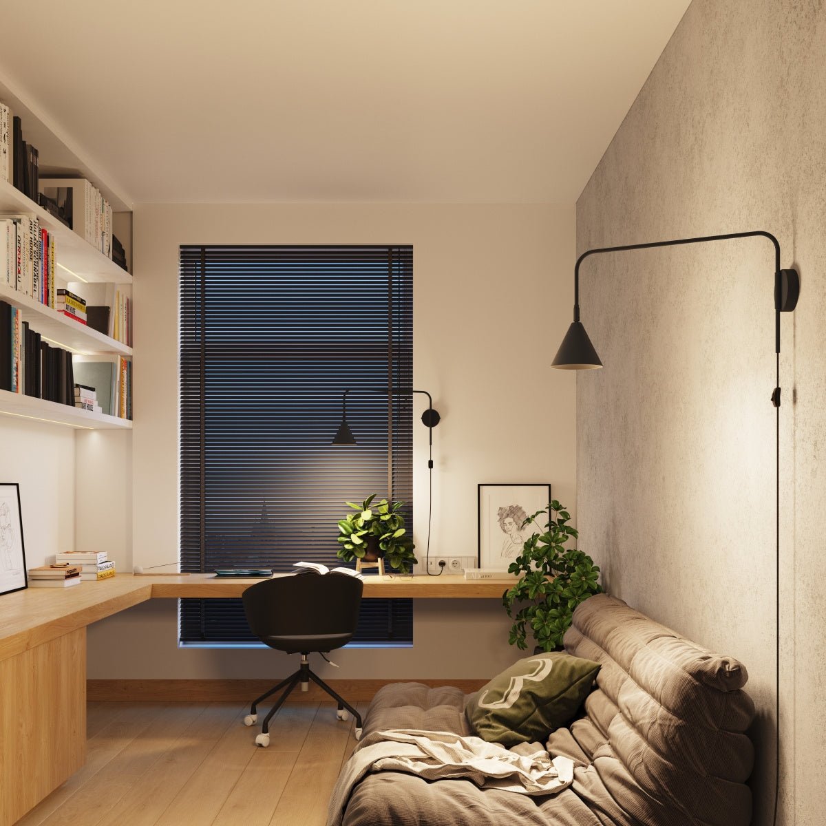 Wandleuchte „Nox“ – Wandlampen in Schwarz | Dexity Lichtdesign