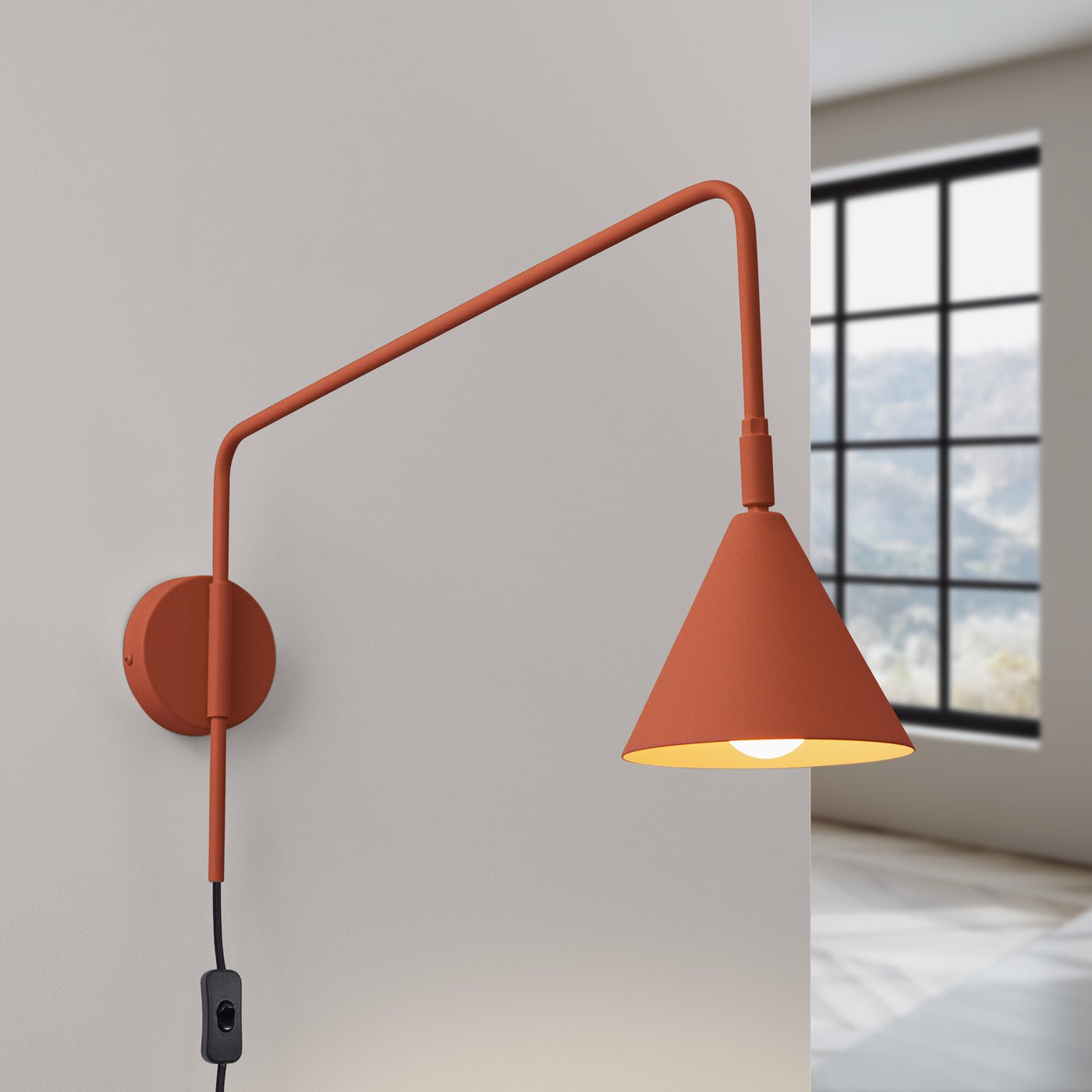 Wandleuchte „Nox“ – Wandlampen in Roter Ocker | Dexity Lichtdesign