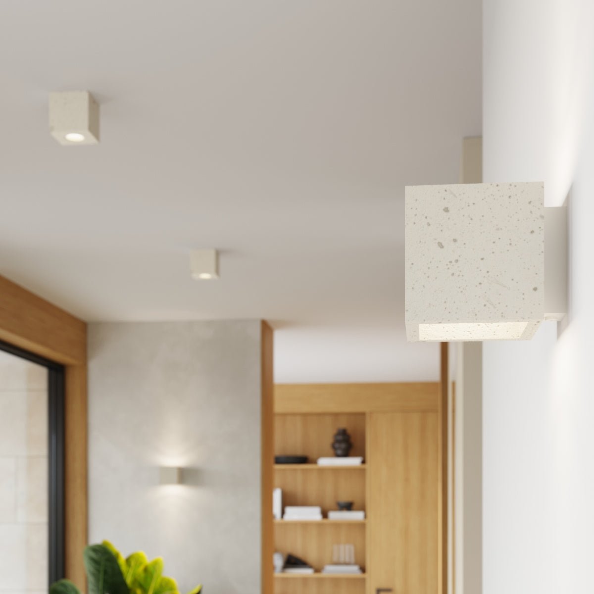 Wandleuchte "QUAD" – in Beige | Dexity Lichtdesign