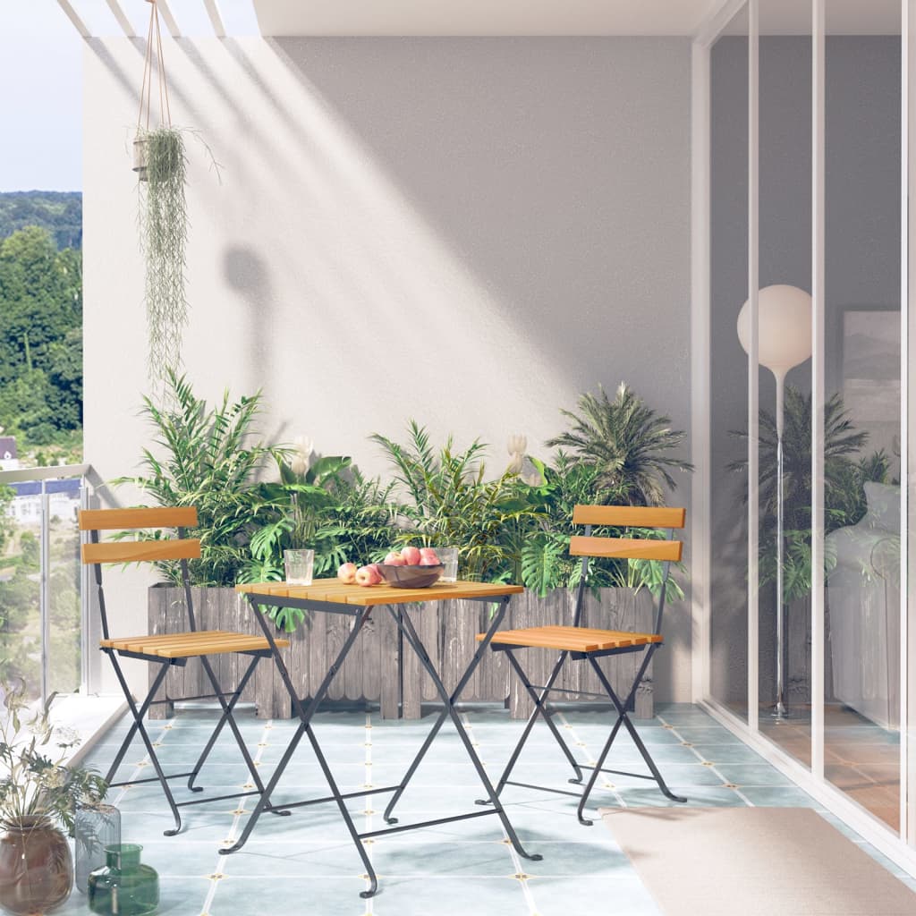 3-tlg. Bistro-Set Akazienholz