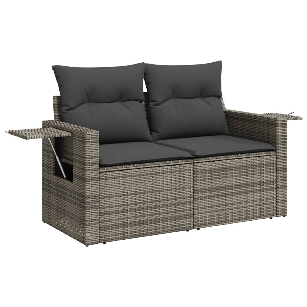 2-Sitzer Gartensofa Grau 110 cm