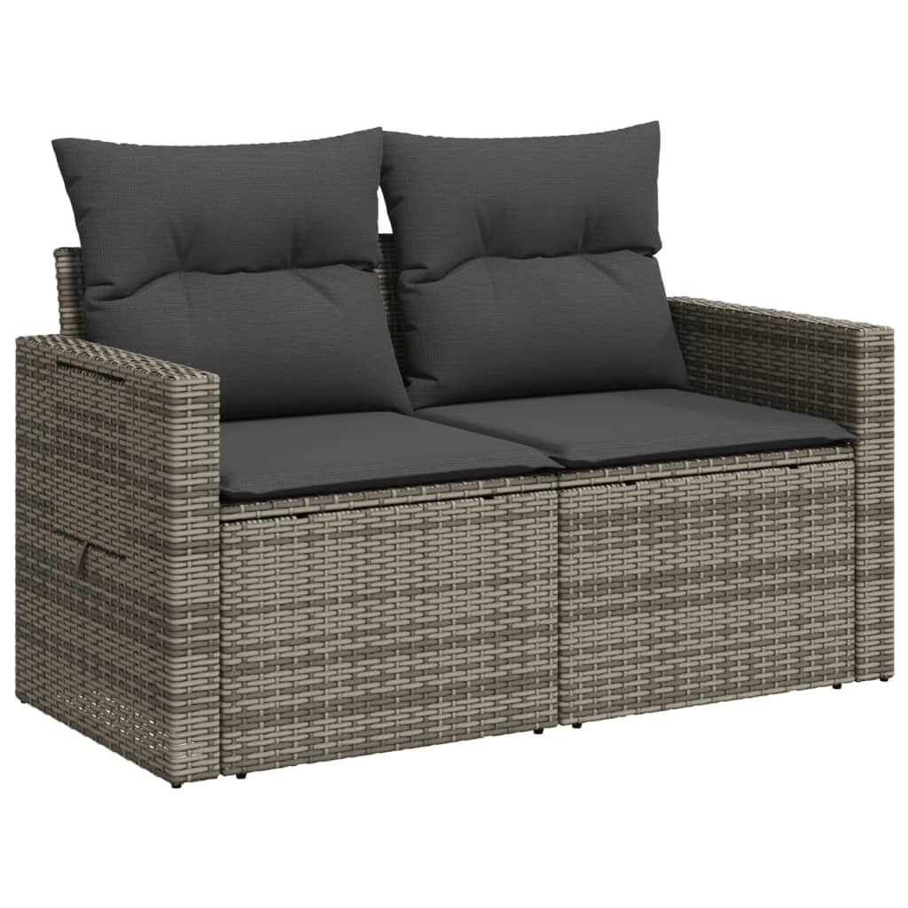 2-Sitzer Gartensofa Grau 110 cm