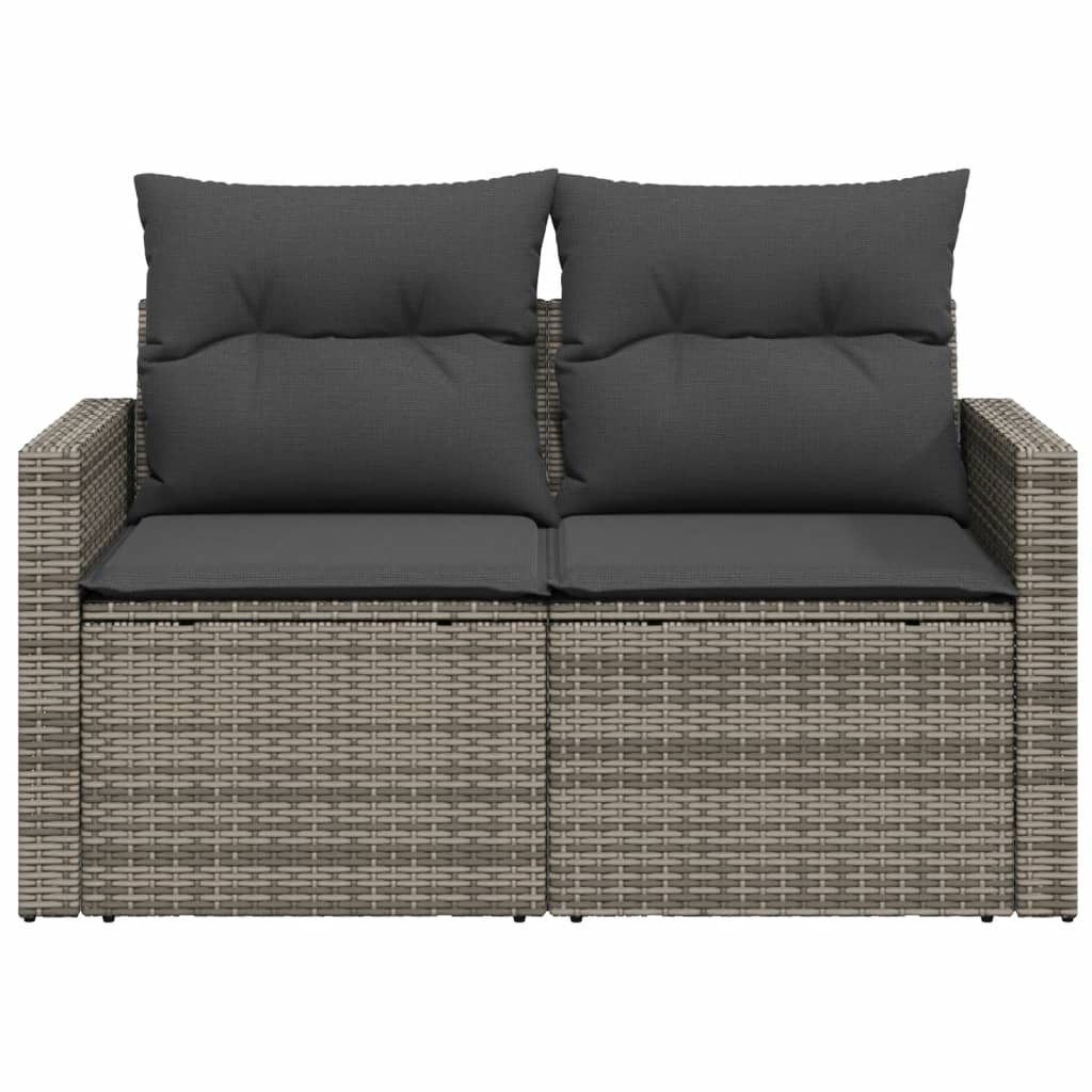 2-Sitzer Gartensofa Grau 110 cm