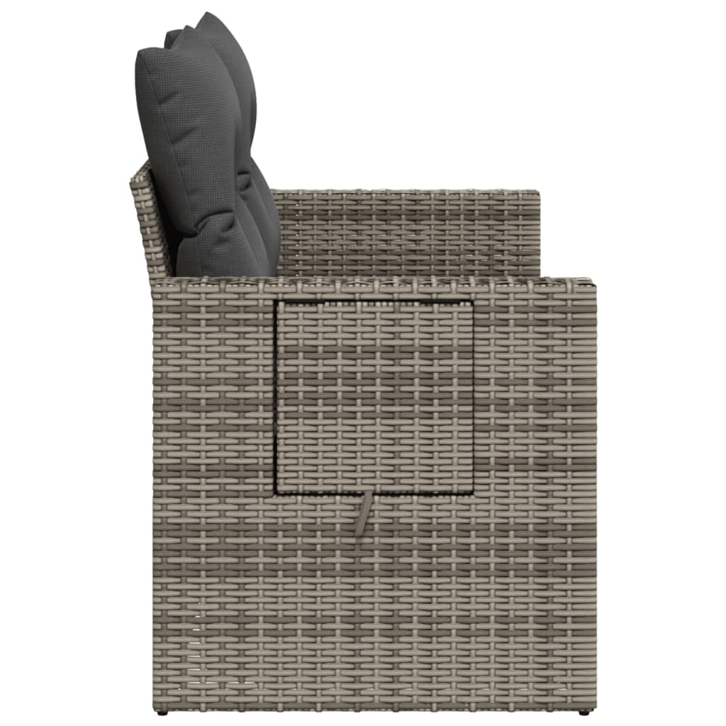 2-Sitzer Gartensofa Grau 110 cm