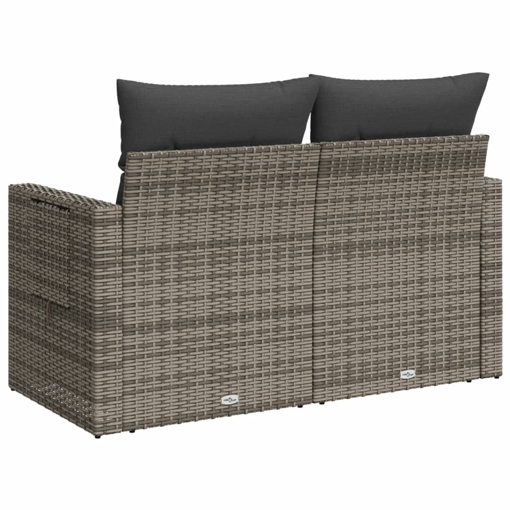 2-Sitzer Gartensofa Grau 110 cm