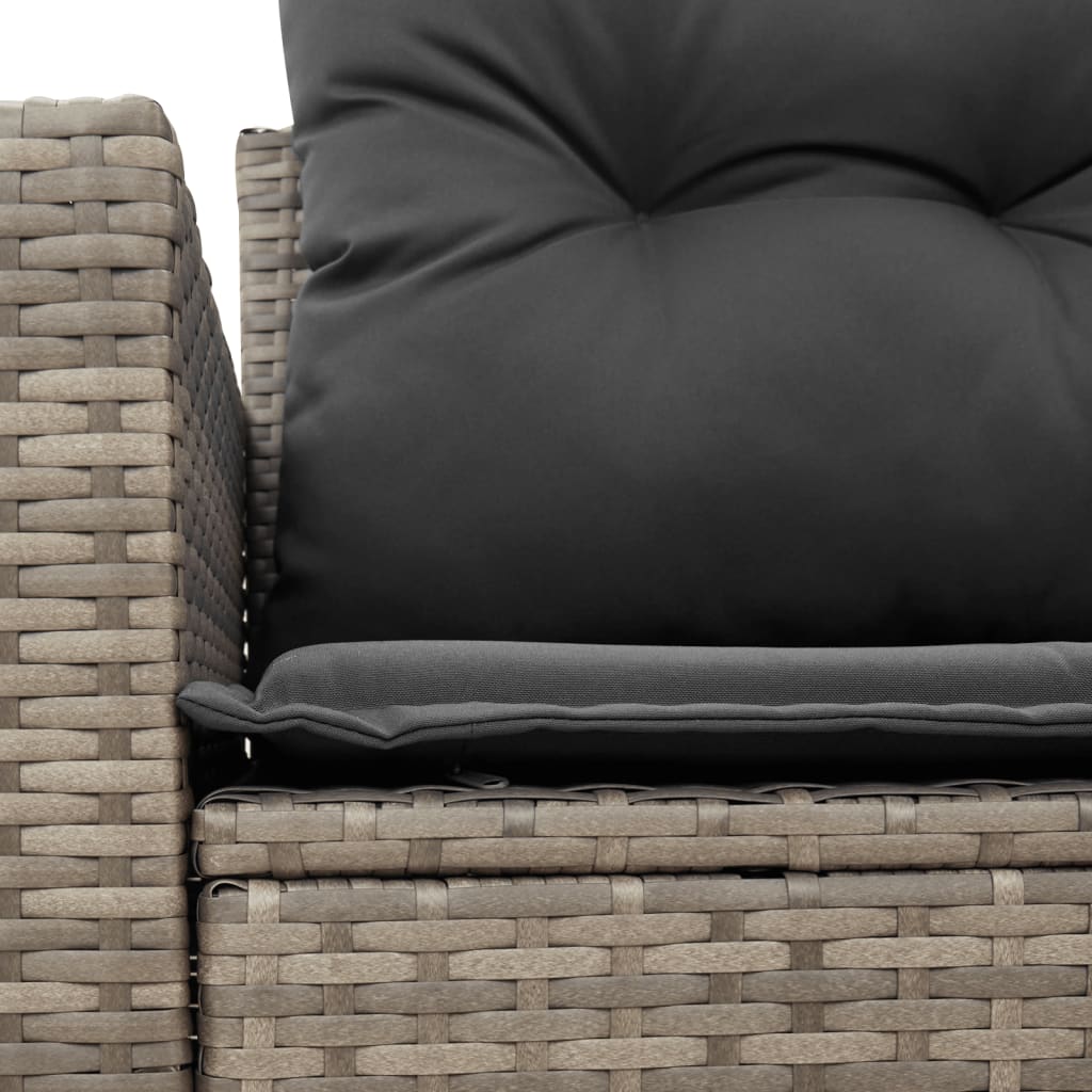 2-Sitzer Gartensofa Grau 110 cm