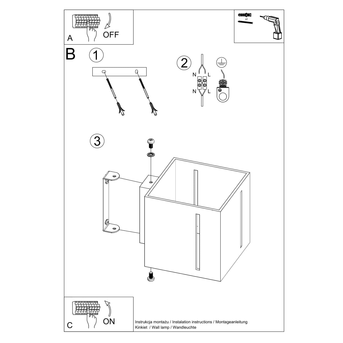 Wandleuchte "Cubo"